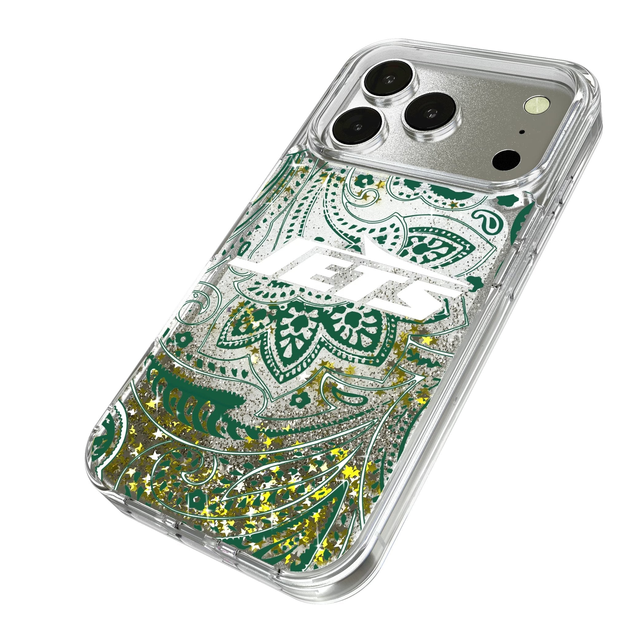 New York Jets Paisley Glitter Phone Case for Apple iPhone 17 Series