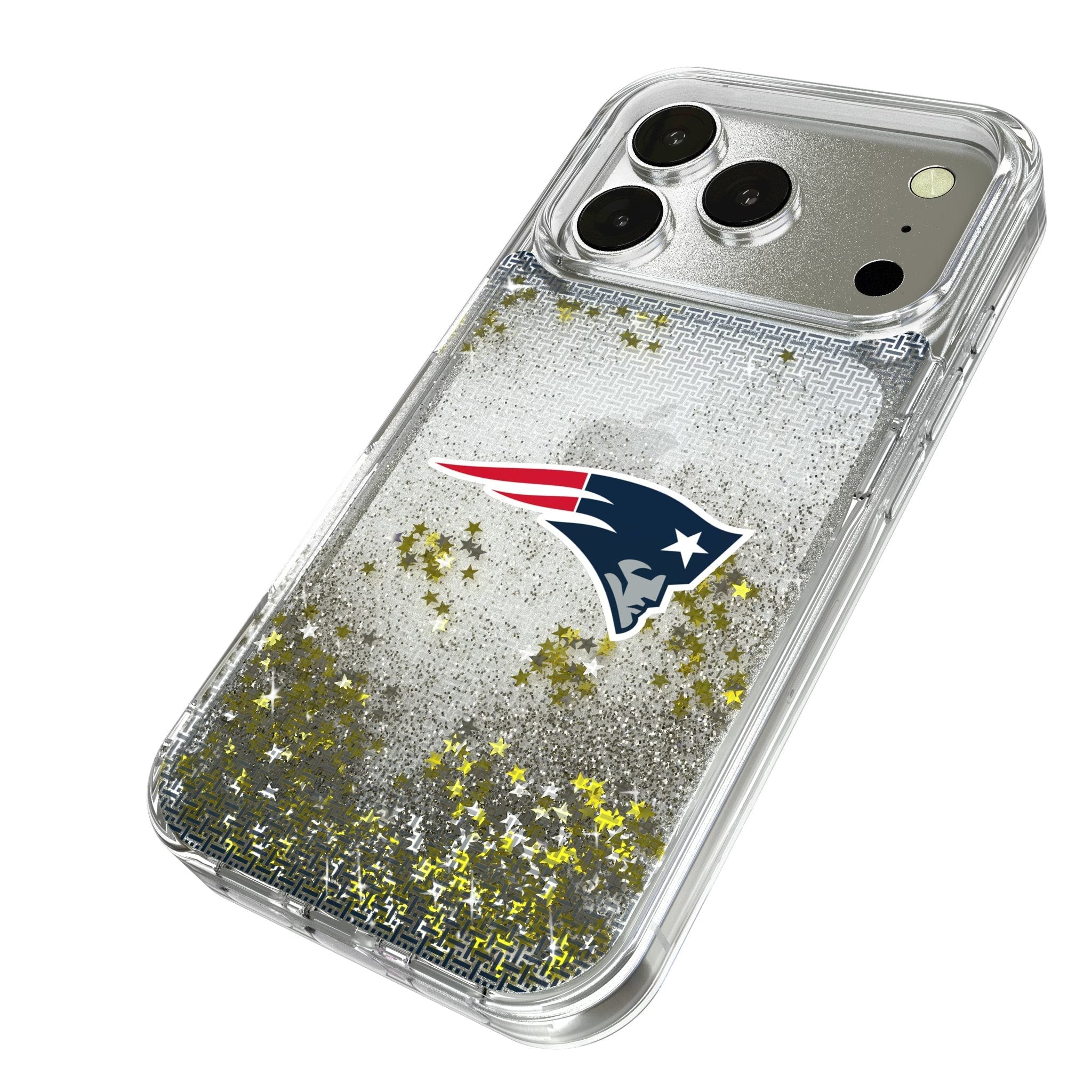 New England Patriots Linen Glitter Phone Case for Apple iPhone 17 Series 2
