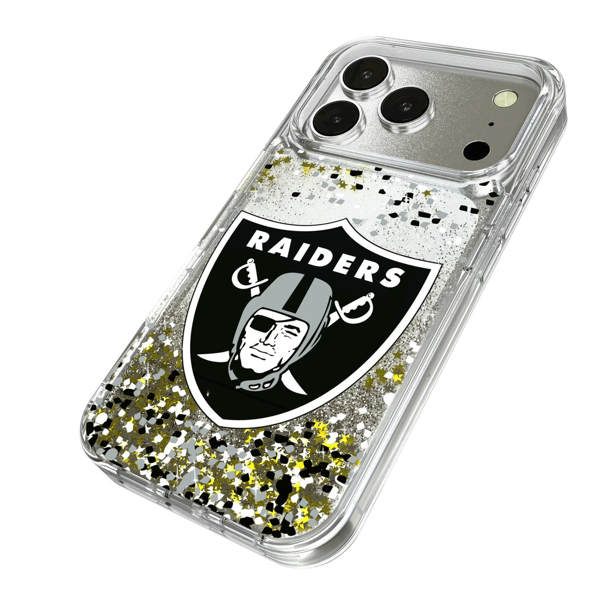 Las Vegas Raiders Confetti Glitter Phone Case for Apple iPhone 17 Series 2