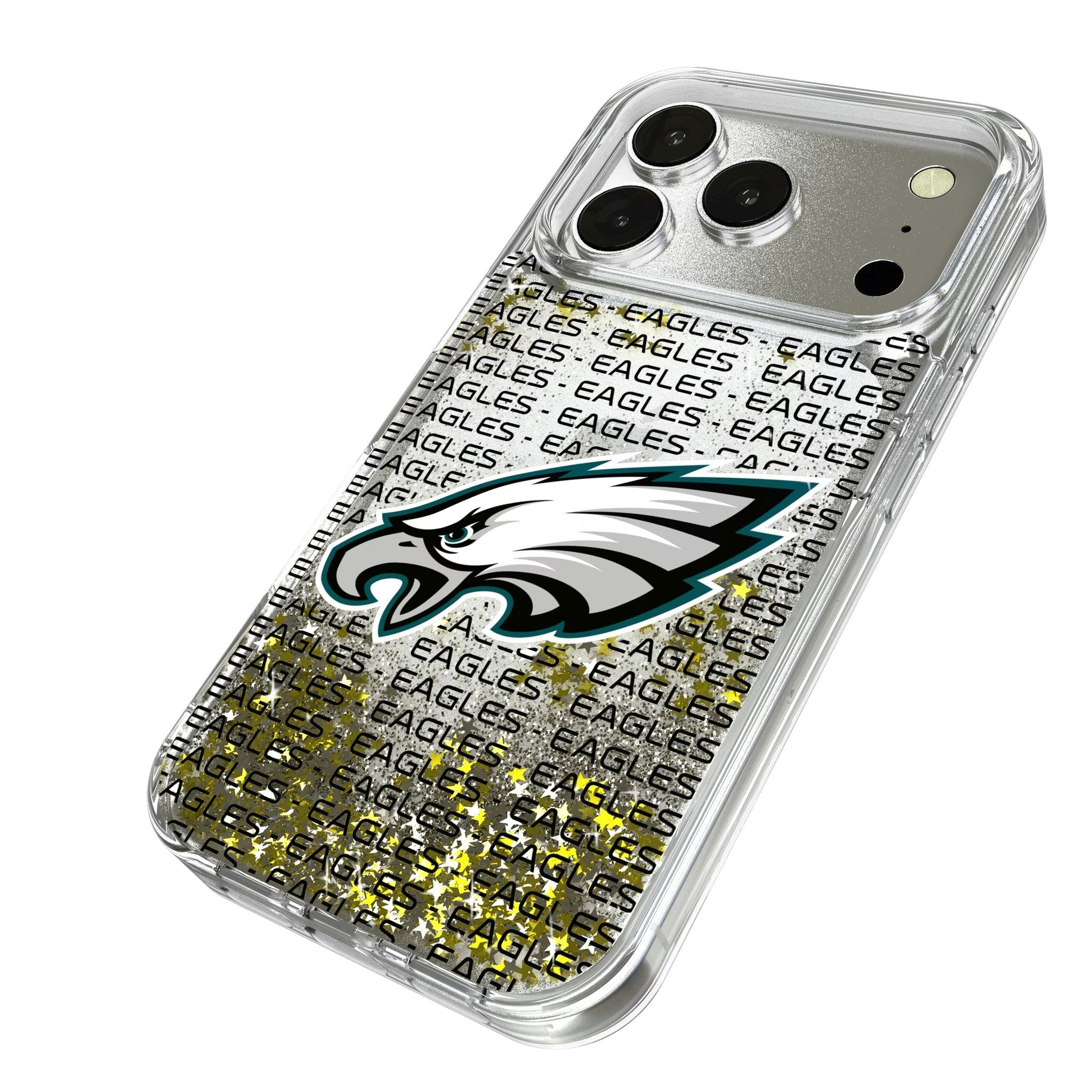 Philadelphia Eagles Text Backdrop Glitter Phone Case for Apple iPhone 17 Series 2