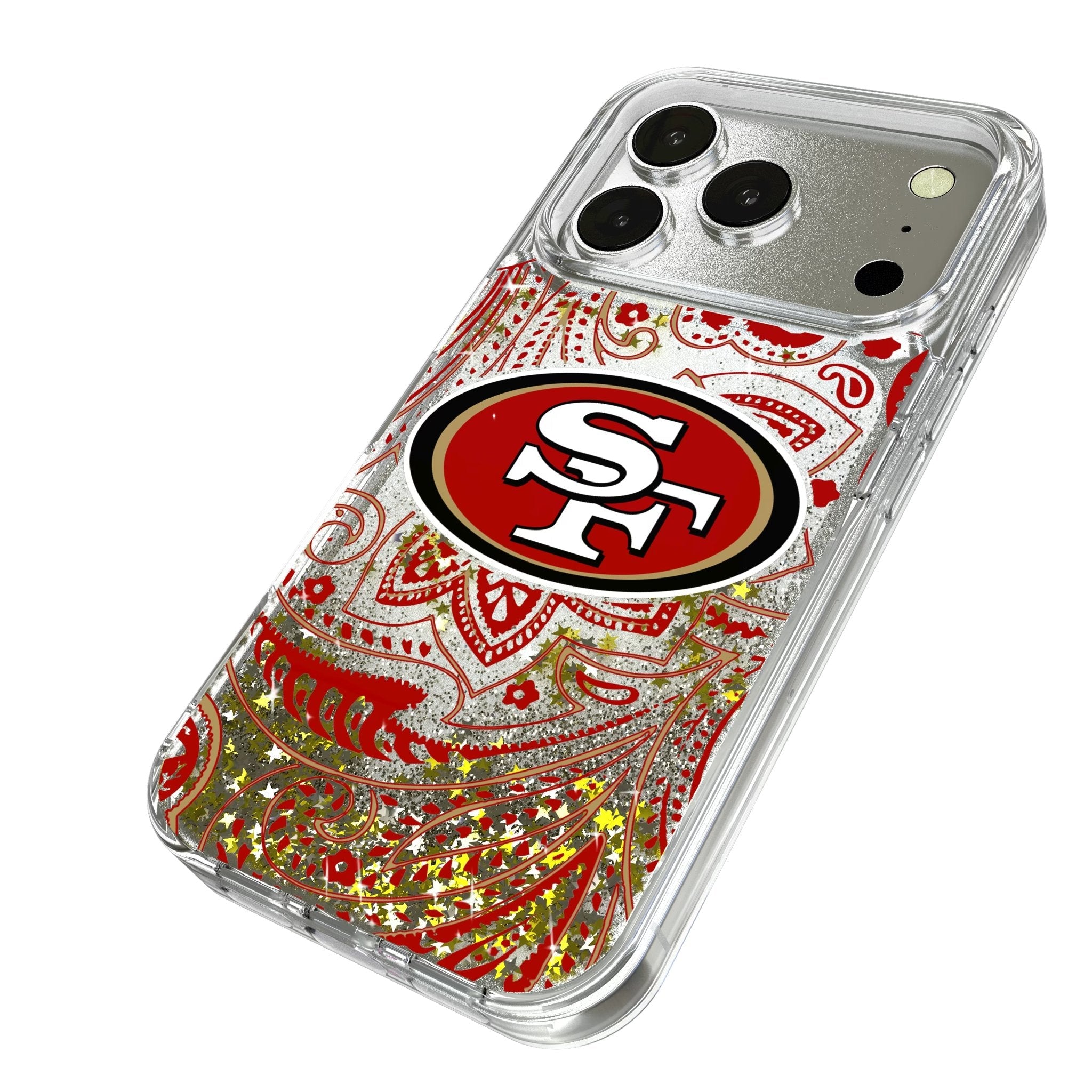 San Francisco 49ers Paisley Glitter Phone Case for Apple iPhone 17 Series 2