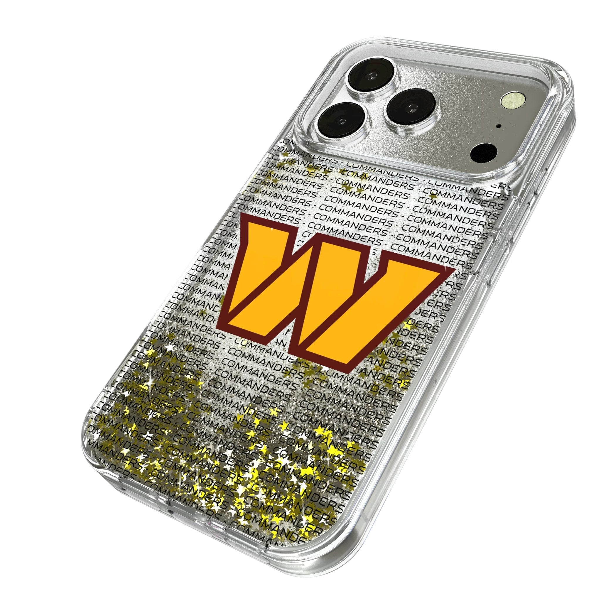 Washington Commanders Text Backdrop Glitter Phone Case for Apple iPhone 17 Series 2