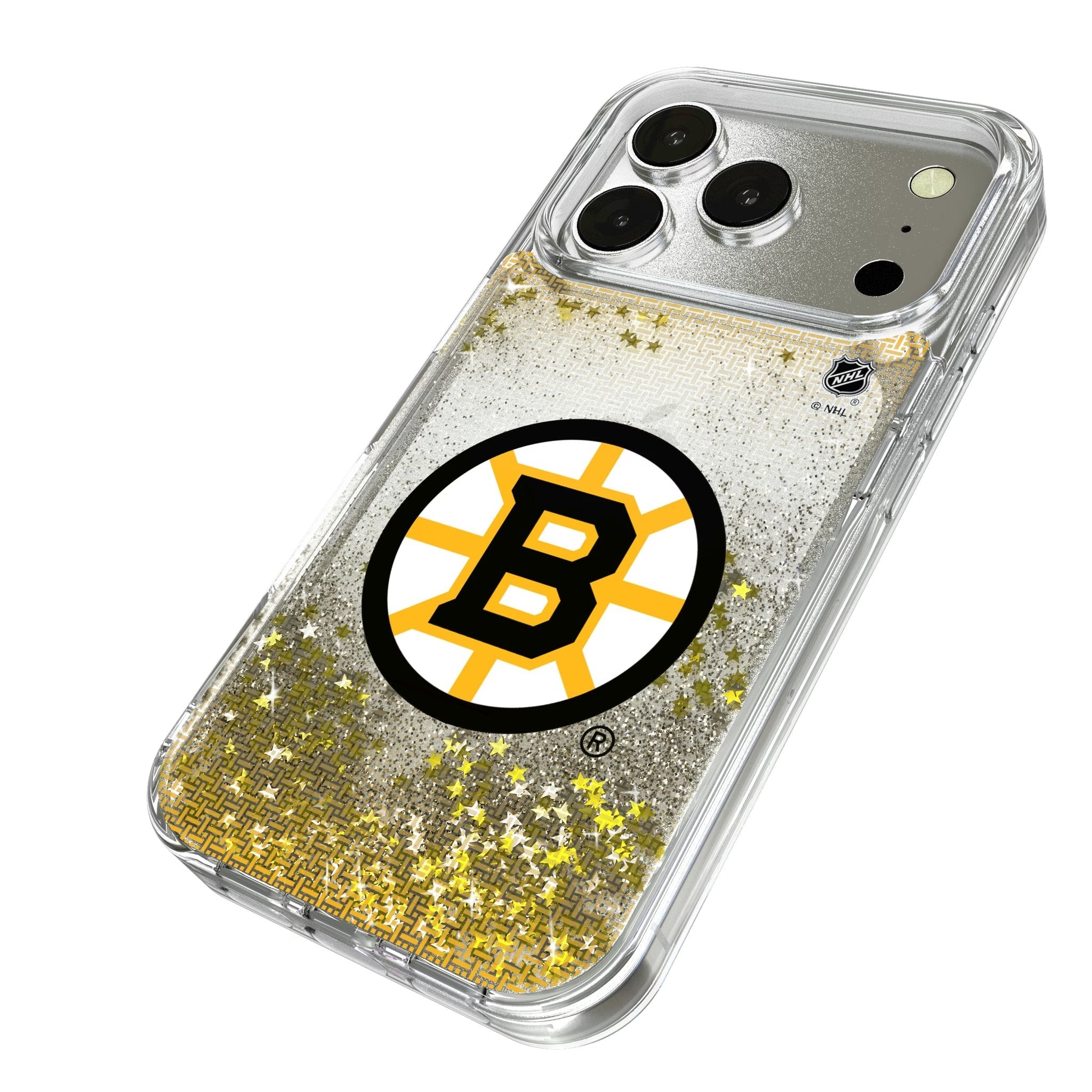 Boston Bruins Linen Glitter Phone Case for Apple iPhone 17 Series