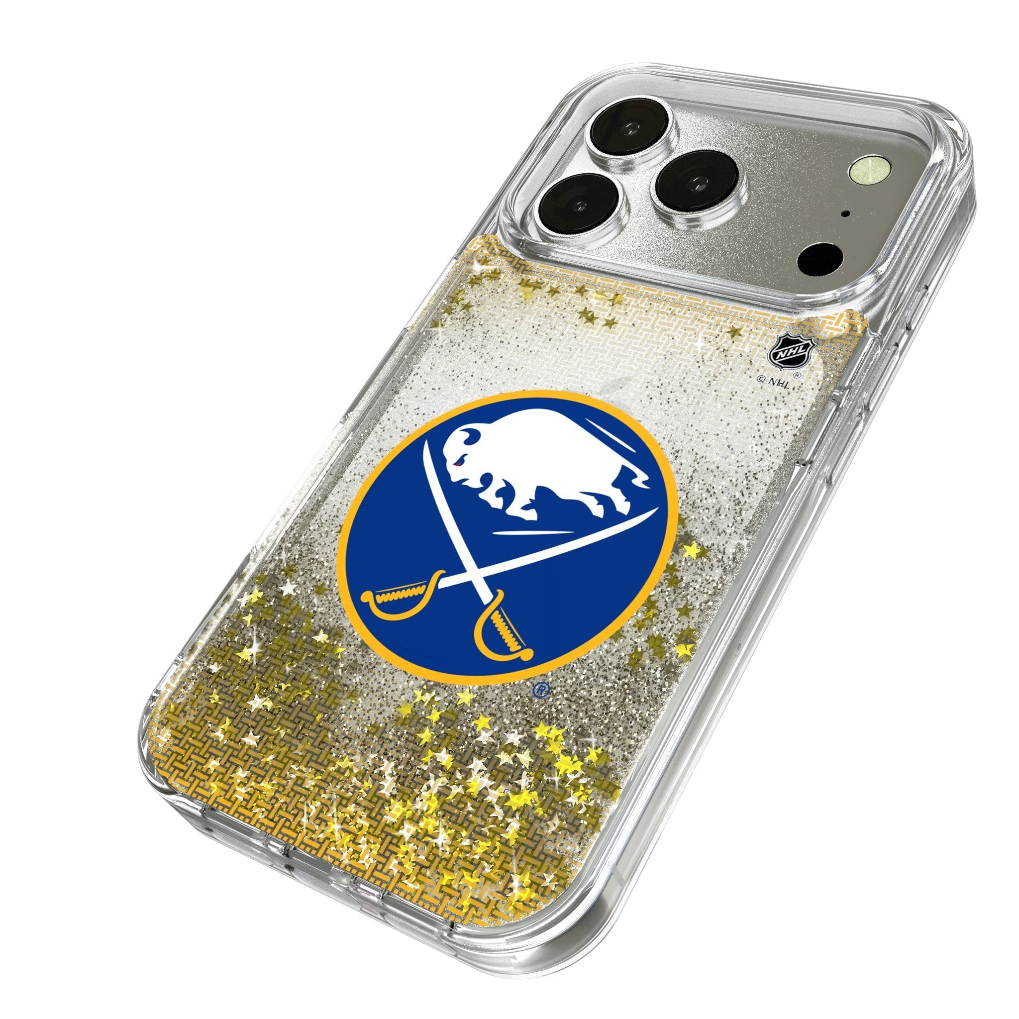 Buffalo Sabres Linen Glitter Phone Case for Apple iPhone 17 Series