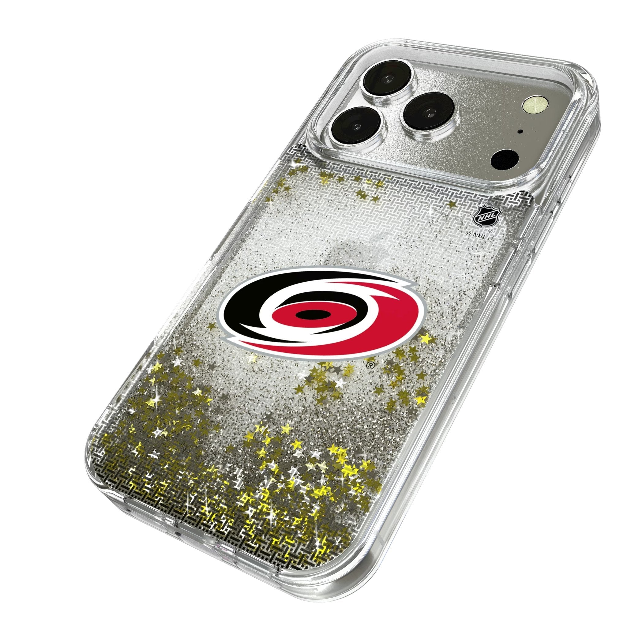 Carolina Hurricanes Linen Glitter Phone Case for Apple iPhone 17 Series