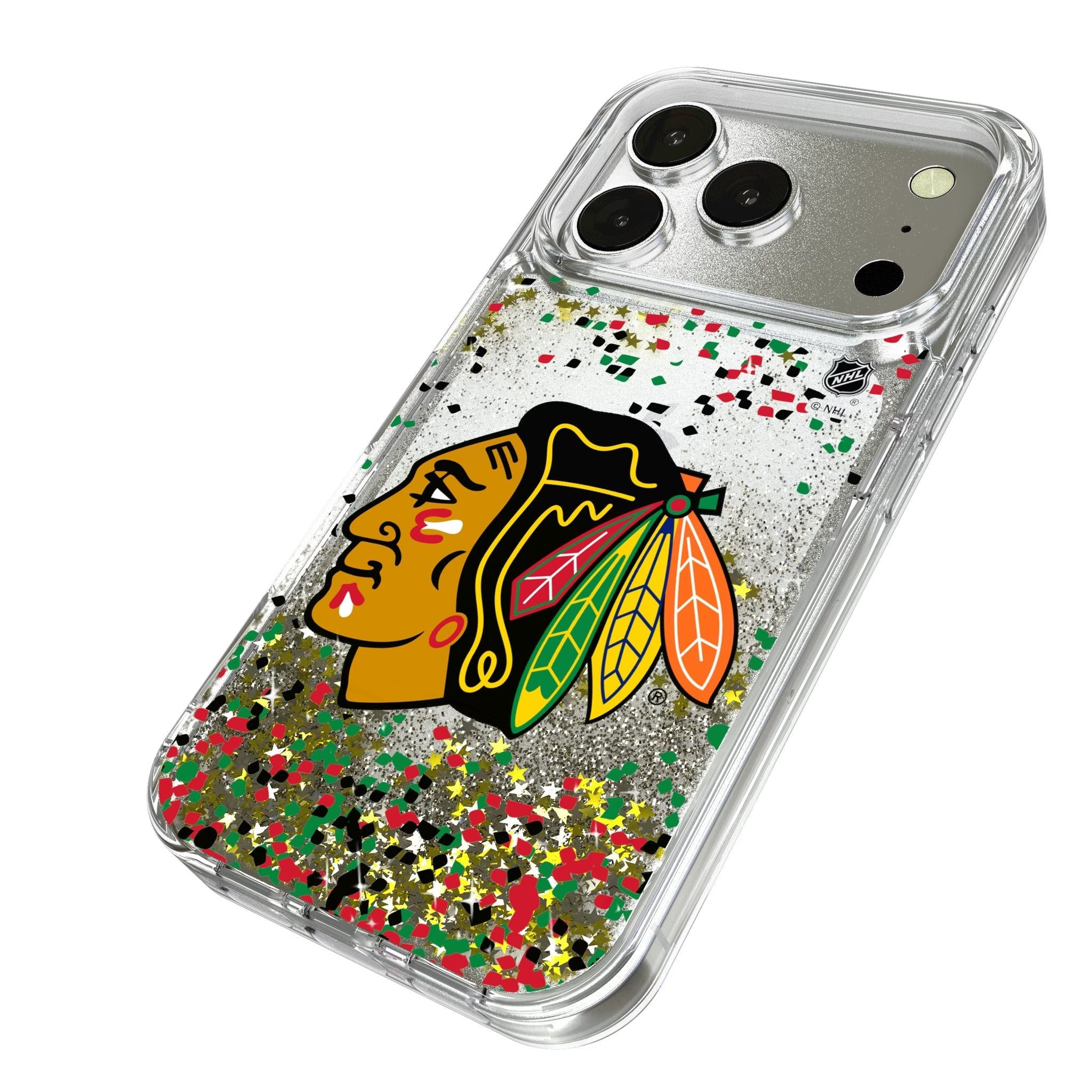 Chicago Blackhawks Confetti Glitter Phone Case for Apple iPhone 17 Series