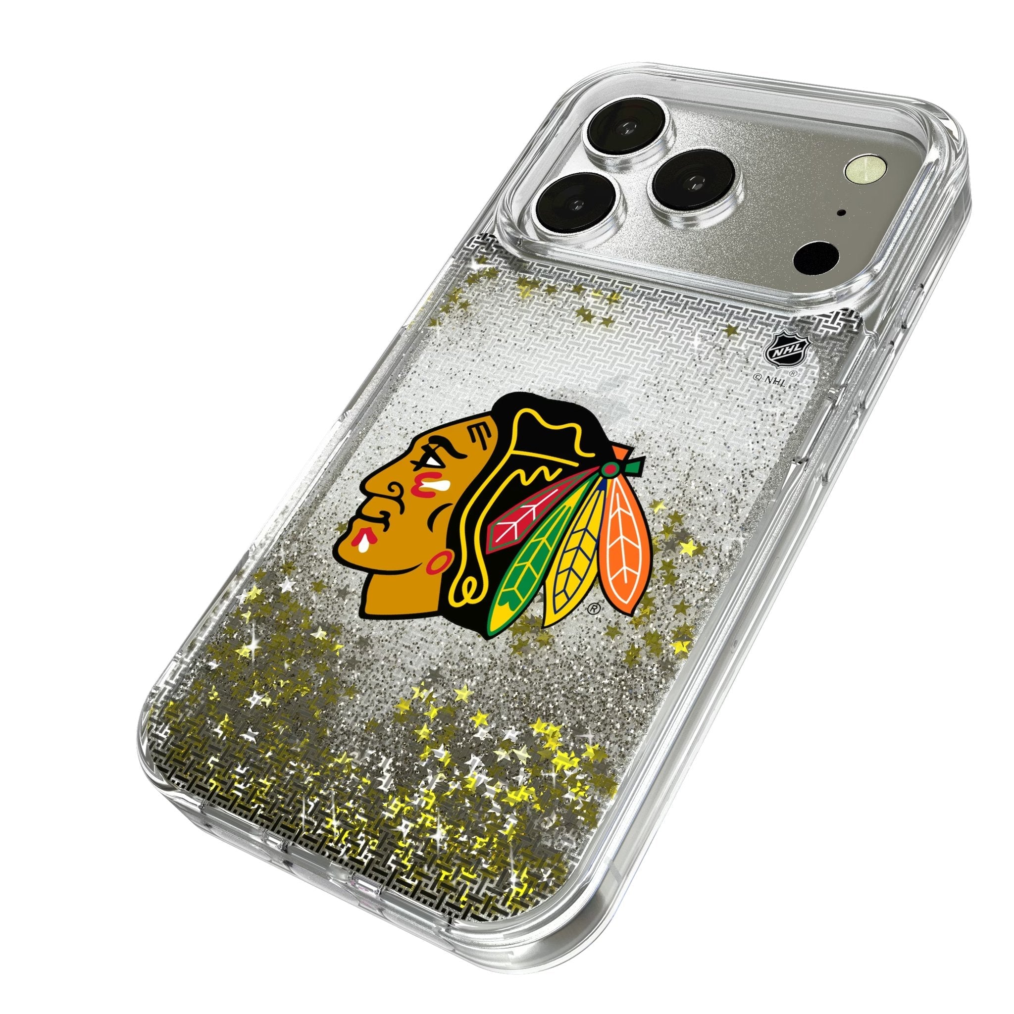 Chicago Blackhawks Linen Glitter Phone Case for Apple iPhone 17 Series