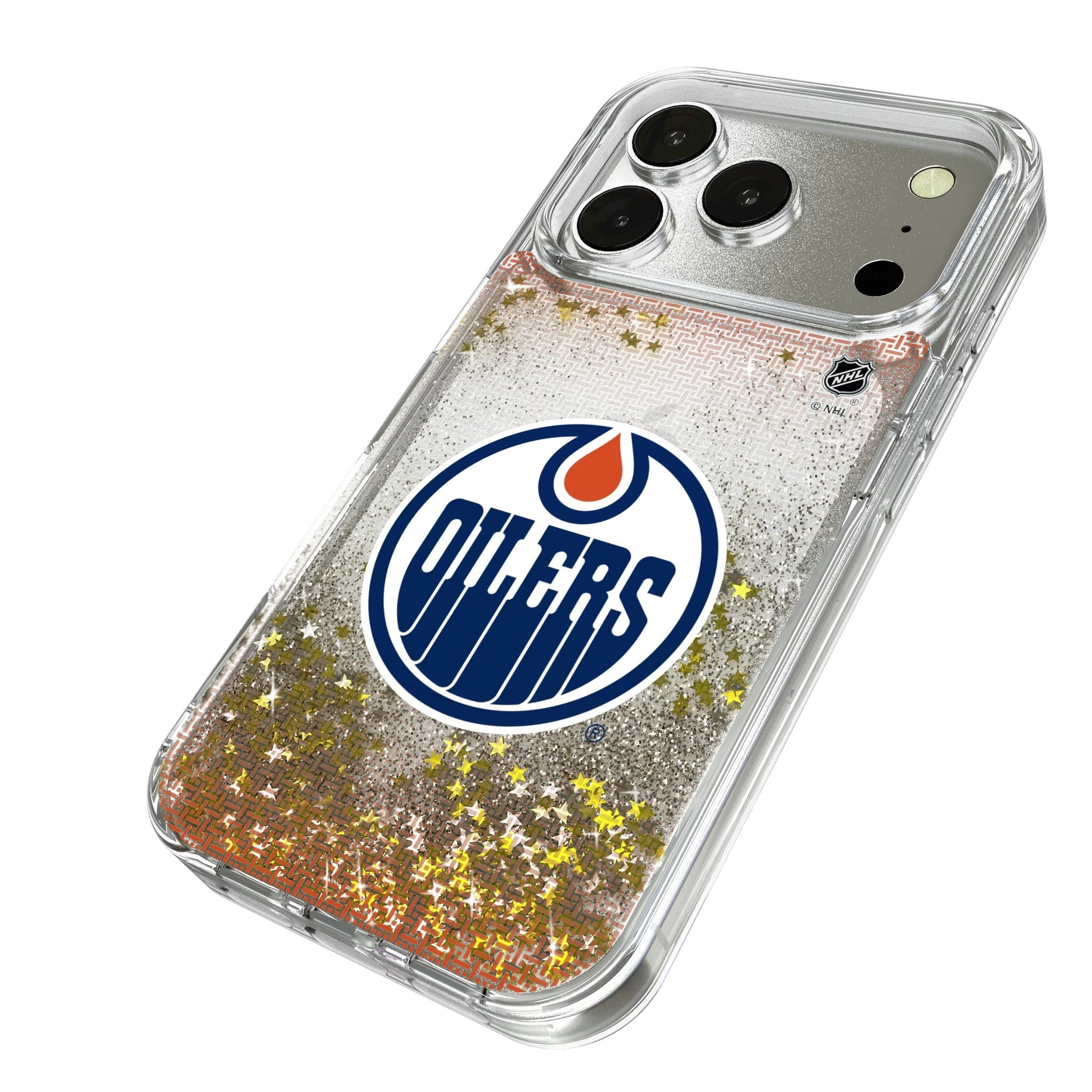 Edmonton Oilers Linen Glitter Phone Case for Apple iPhone 17 Series