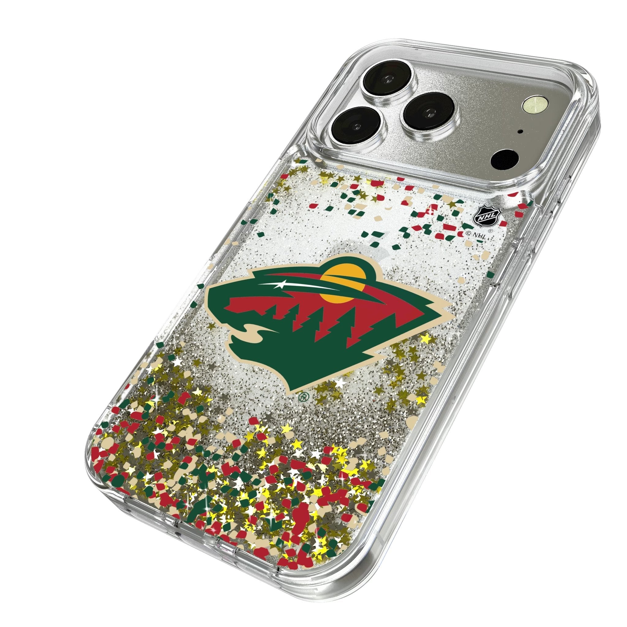 Minnesota Wild Confetti Glitter Phone Case for Apple iPhone 17 Series