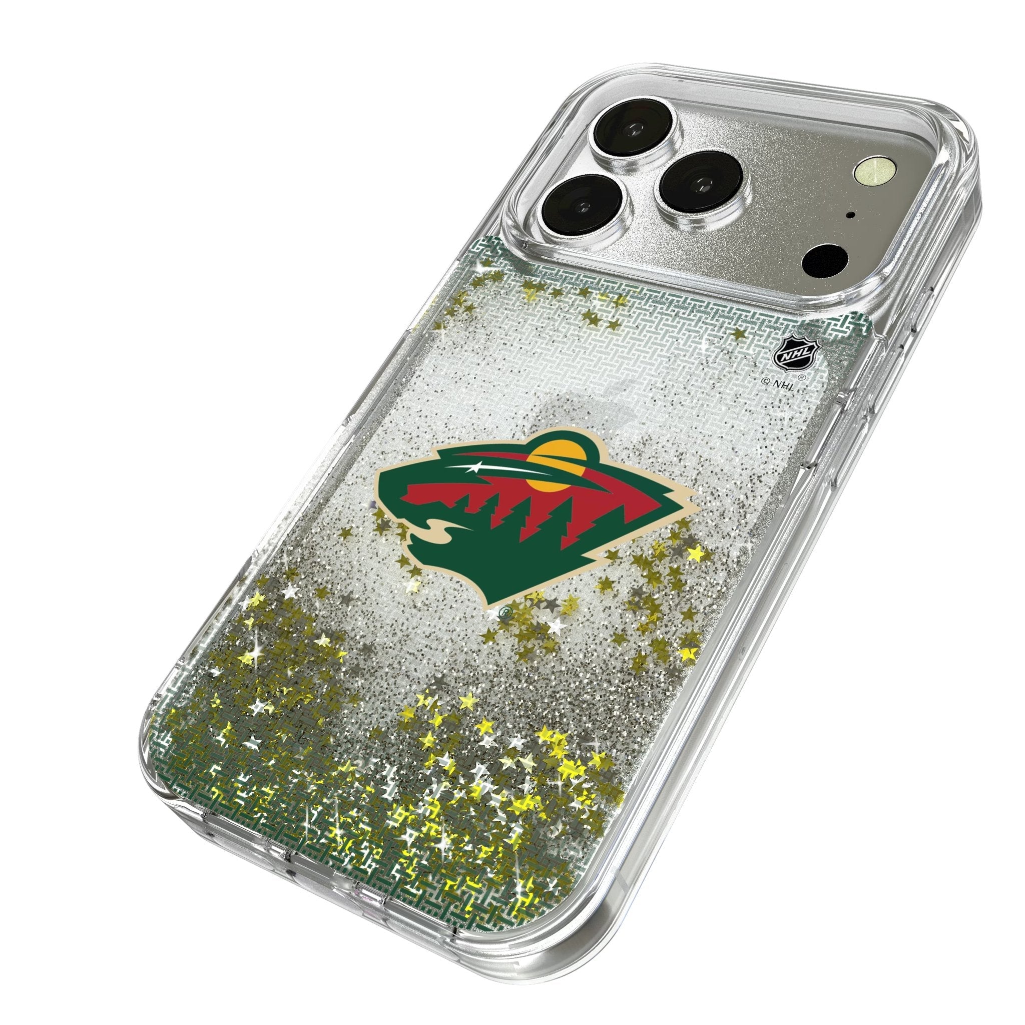 Minnesota Wild Linen Glitter Phone Case for Apple iPhone 17 Series