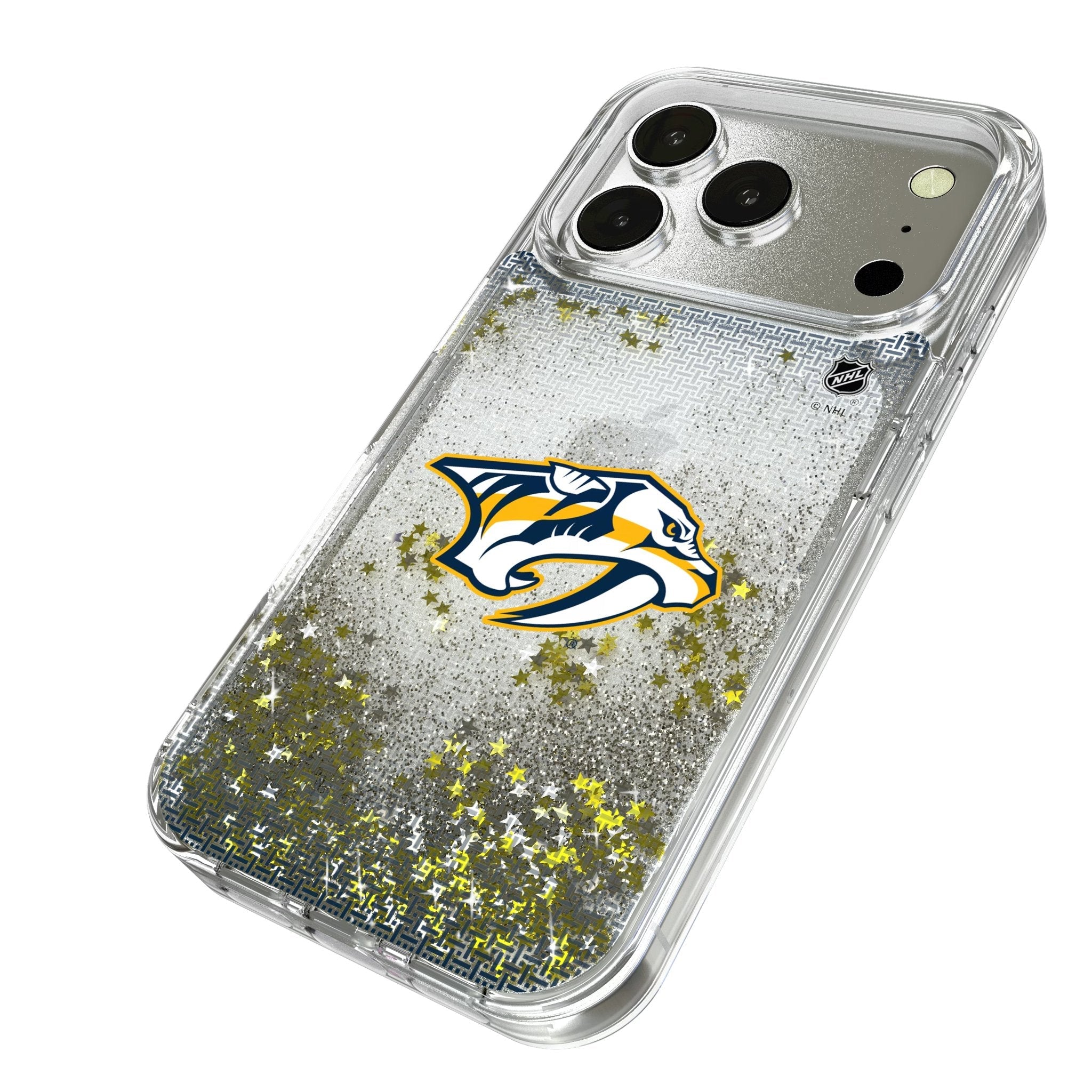 Nashville Predators Linen Glitter Phone Case for Apple iPhone 17 Series
