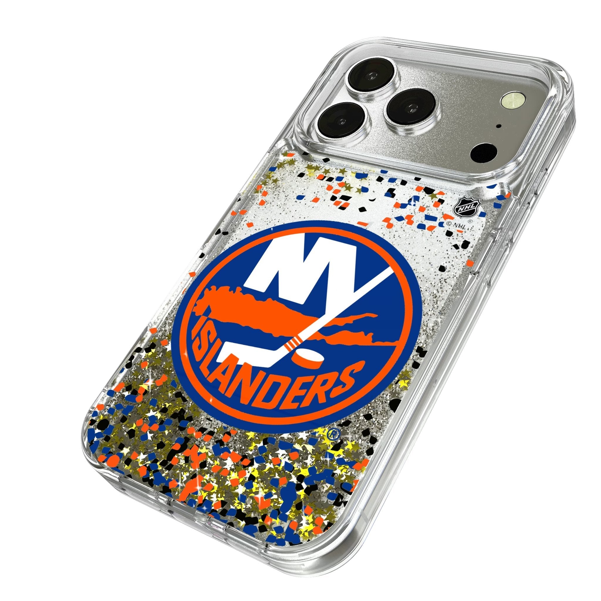 New York Islanders Confetti Glitter Phone Case for Apple iPhone 17 Series