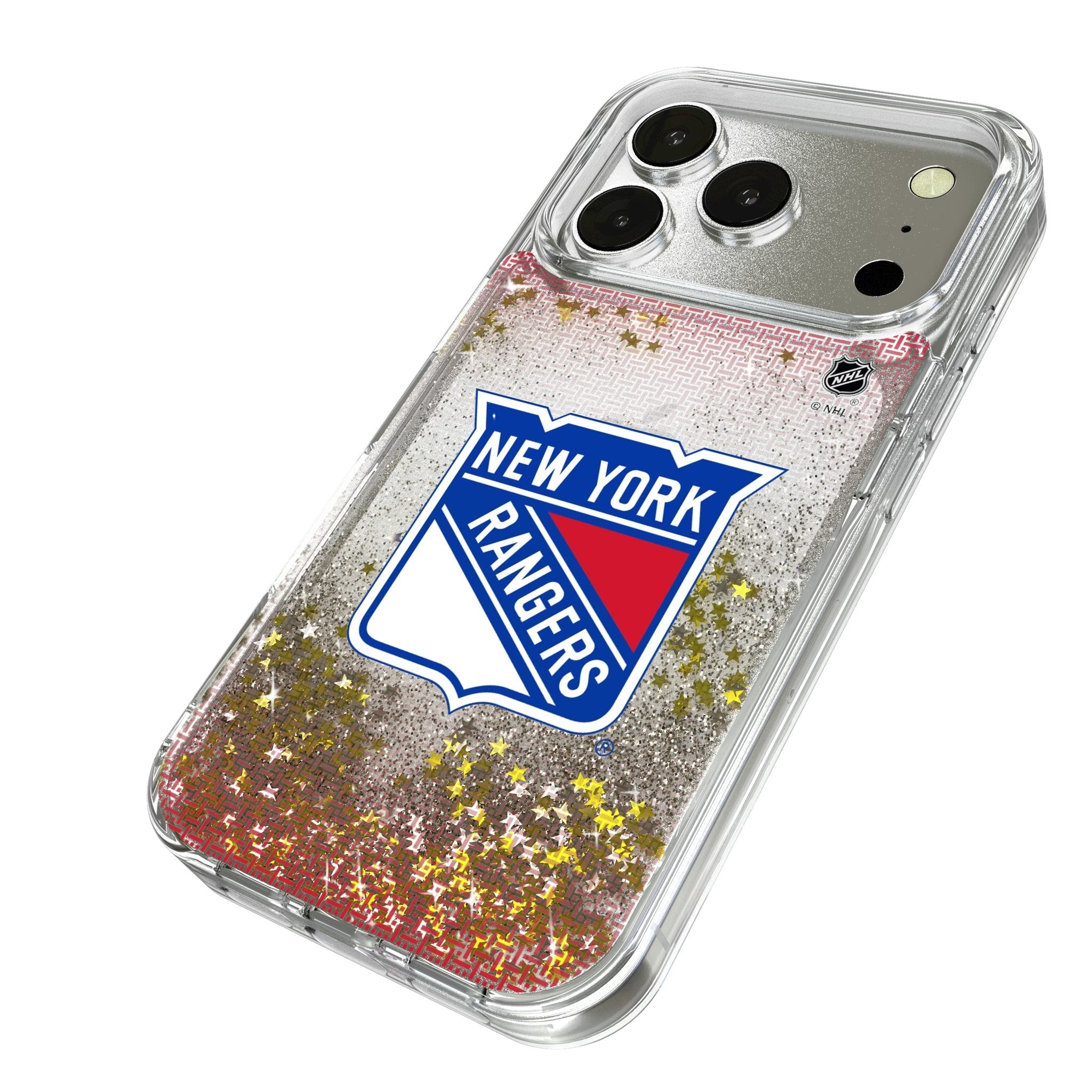 New York Rangers Linen Glitter Phone Case for Apple iPhone 17 Series
