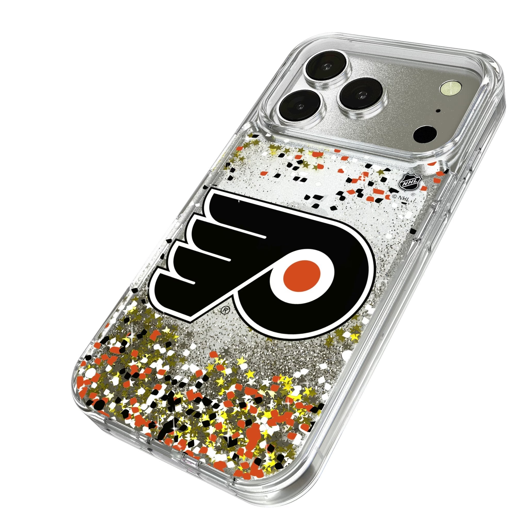 Philadelphia Flyers Confetti Glitter Phone Case for Apple iPhone 17 Series