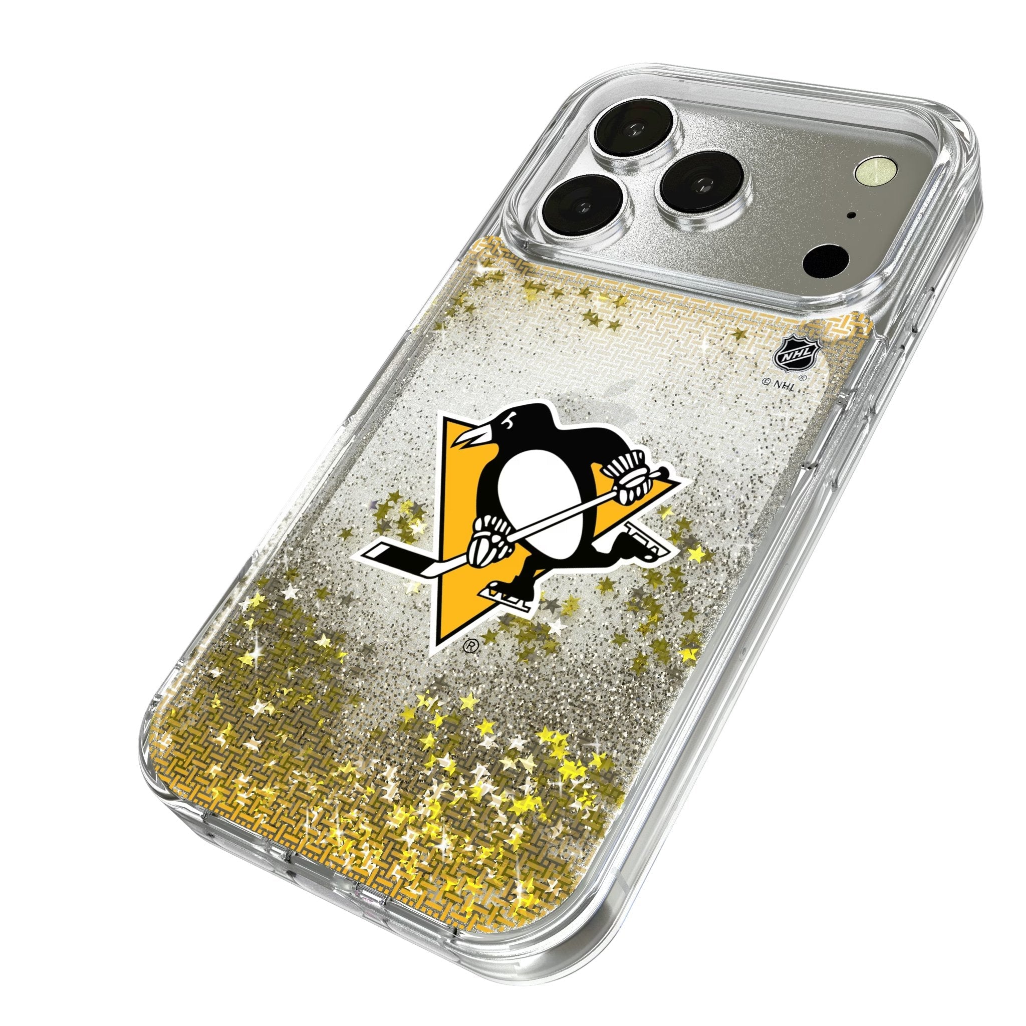 Pittsburgh Penguins Linen Glitter Phone Case for Apple iPhone 17 Series
