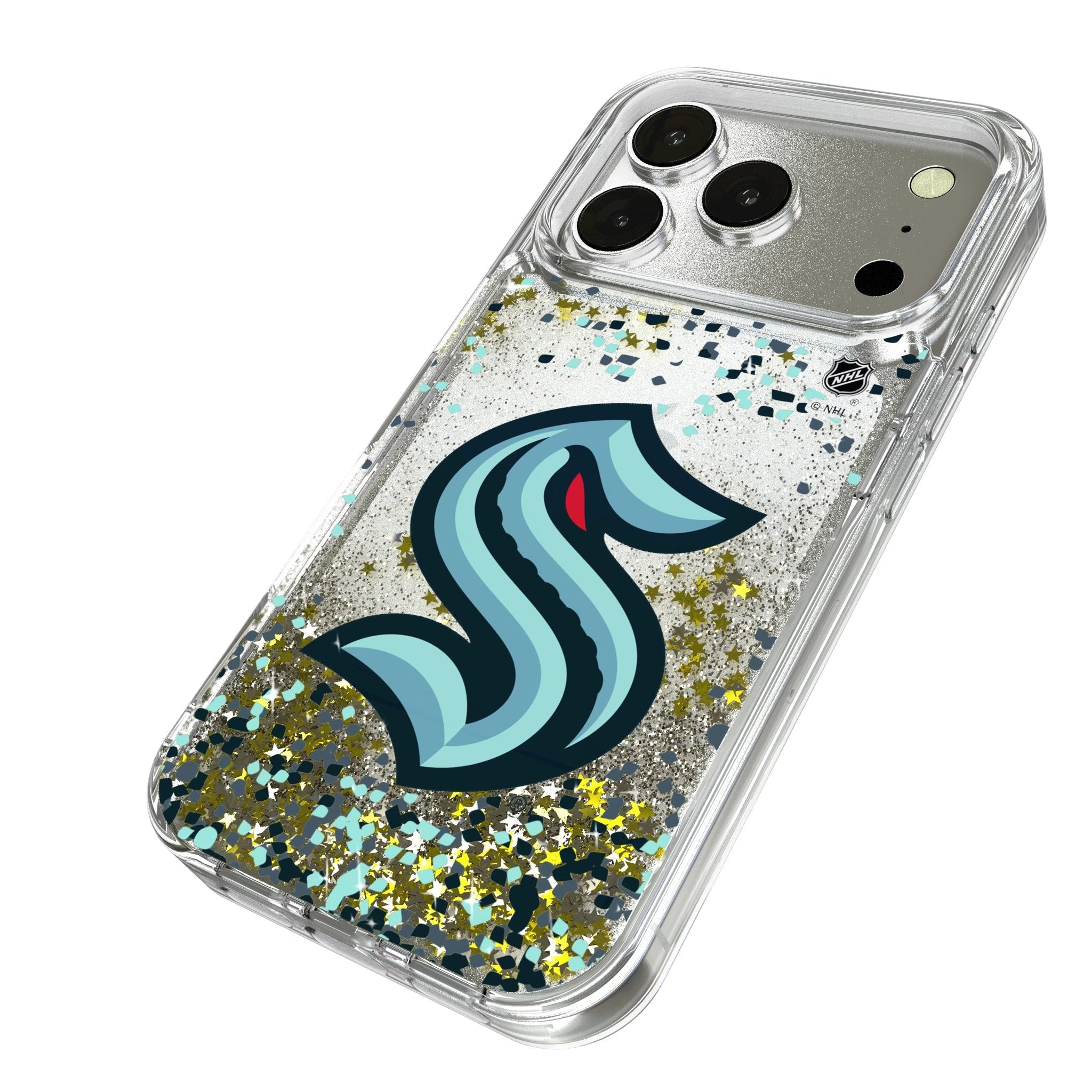 Seattle Kraken Confetti Glitter Phone Case for Apple iPhone 17 Series
