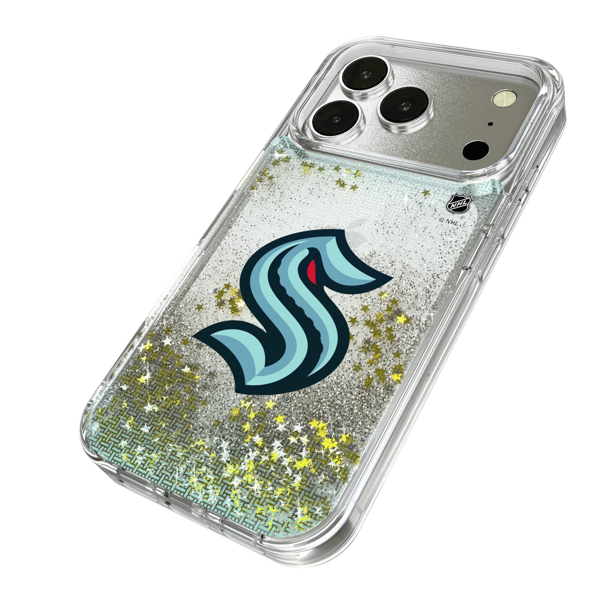 Seattle Kraken Linen Glitter Phone Case for Apple iPhone 17 Series
