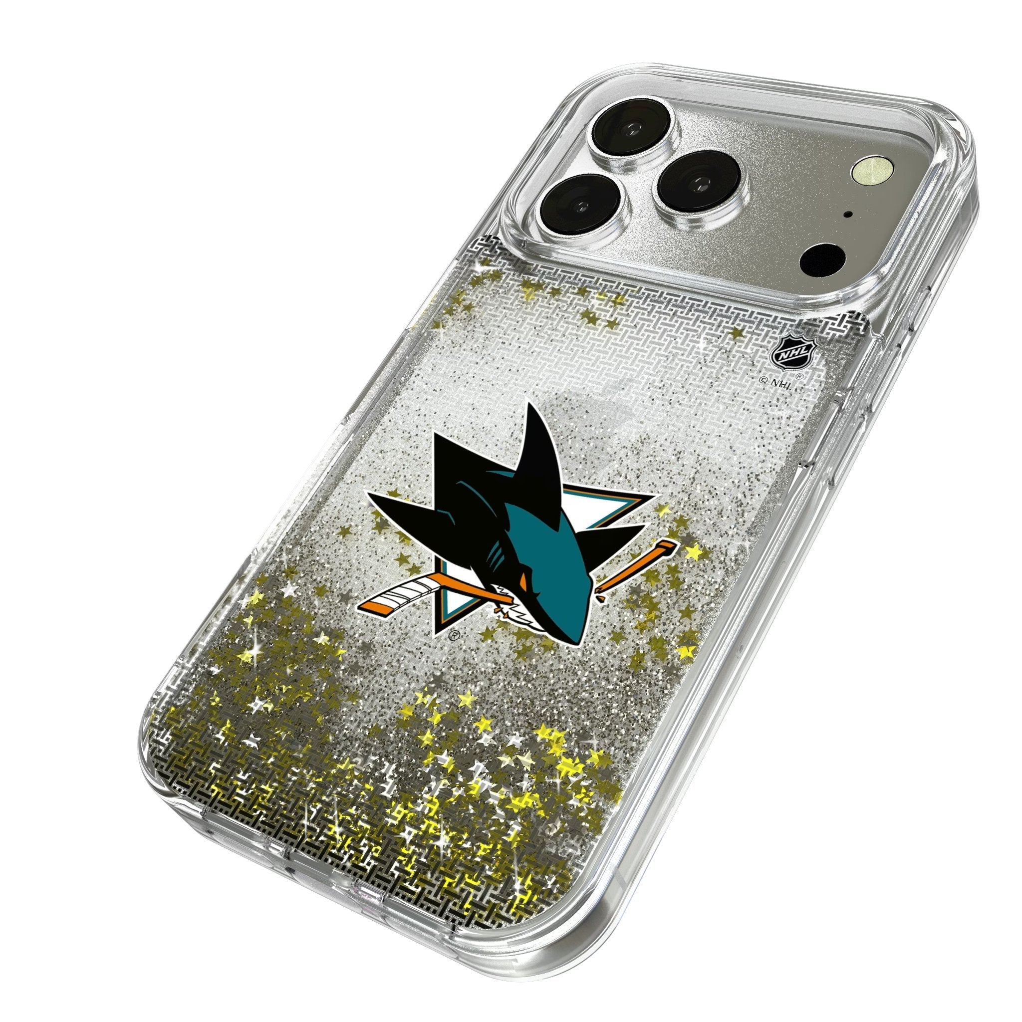 San Jose Sharks Linen Glitter Phone Case for Apple iPhone 17 Series