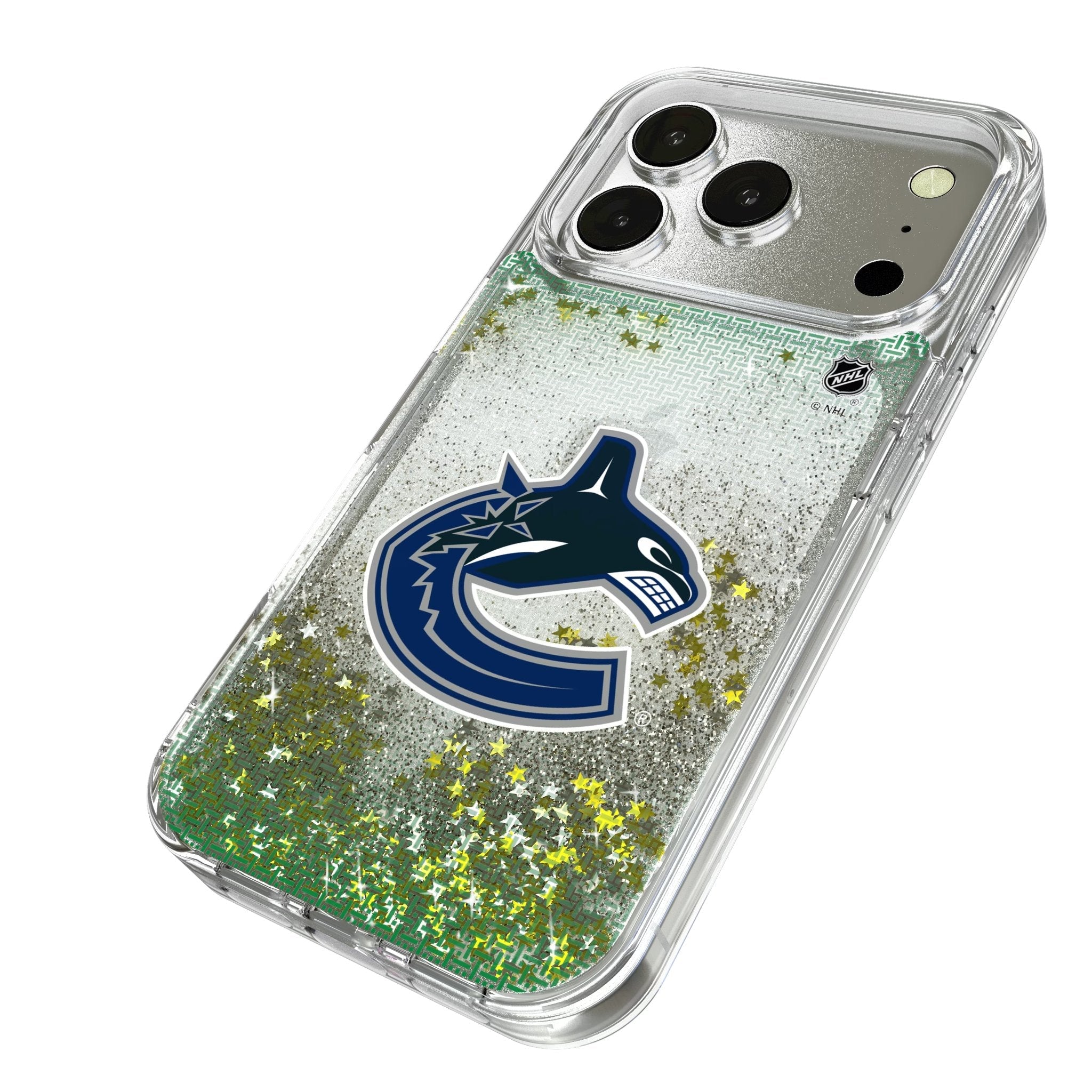Vancouver Canucks Linen Glitter Phone Case for Apple iPhone 17 Series