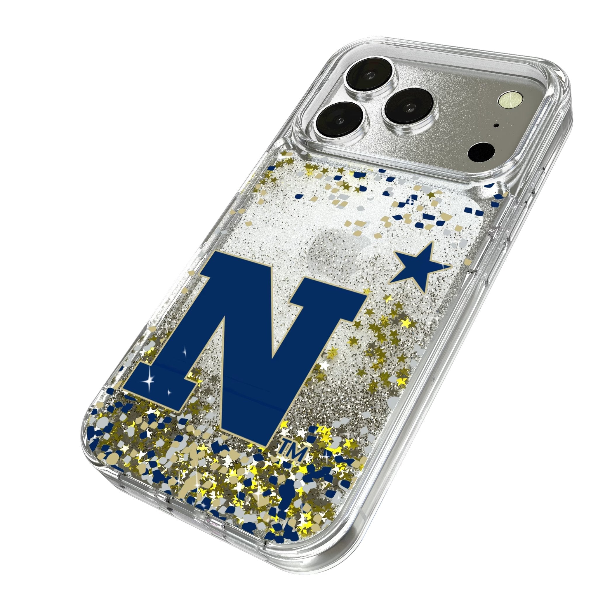 United State Naval Academy Midshipmen Confetti Glitter Phone Case for Apple iPhone 17 Series