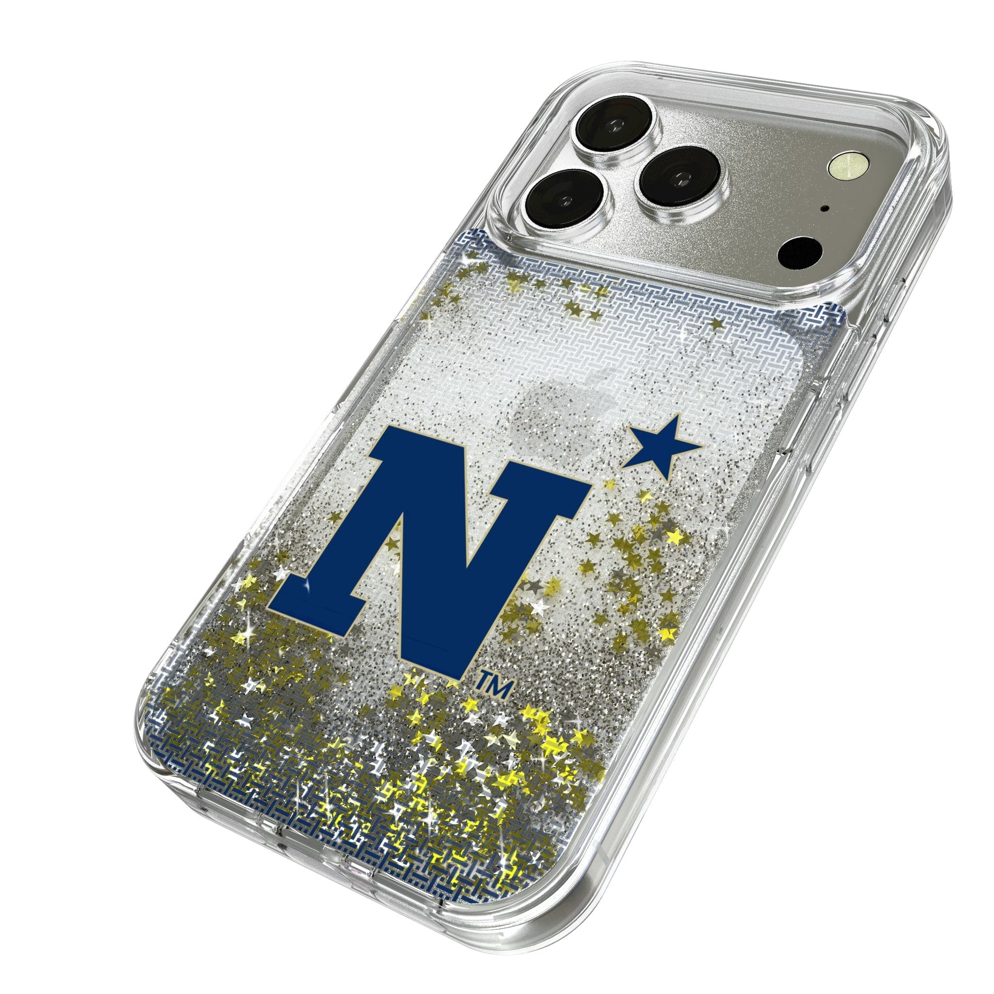 United State Naval Academy Midshipmen Linen Glitter Phone Case for Apple iPhone 17 Series