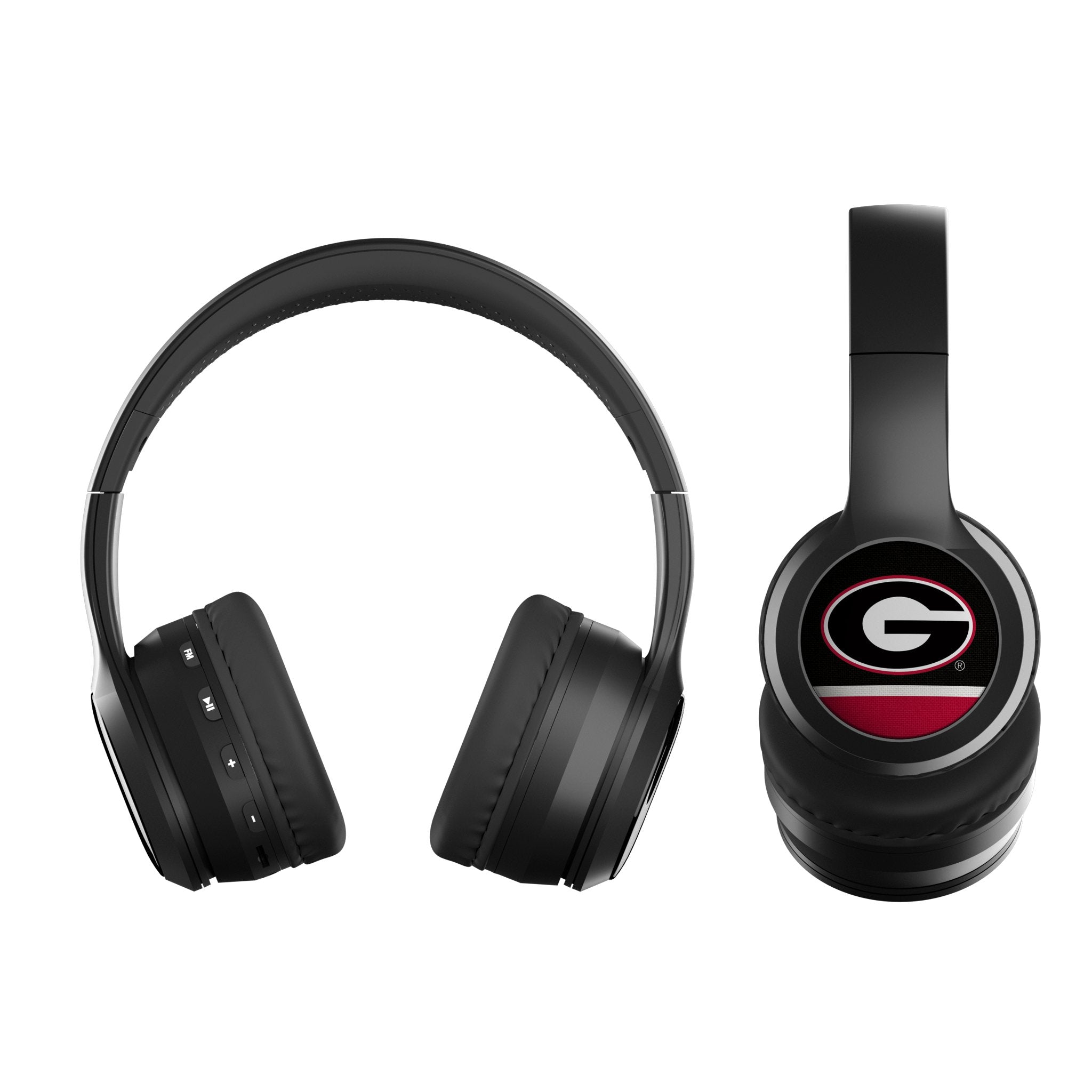University of Georgia Bulldogs Stripe Wireless Over-Ear BT Headphones With Case 2