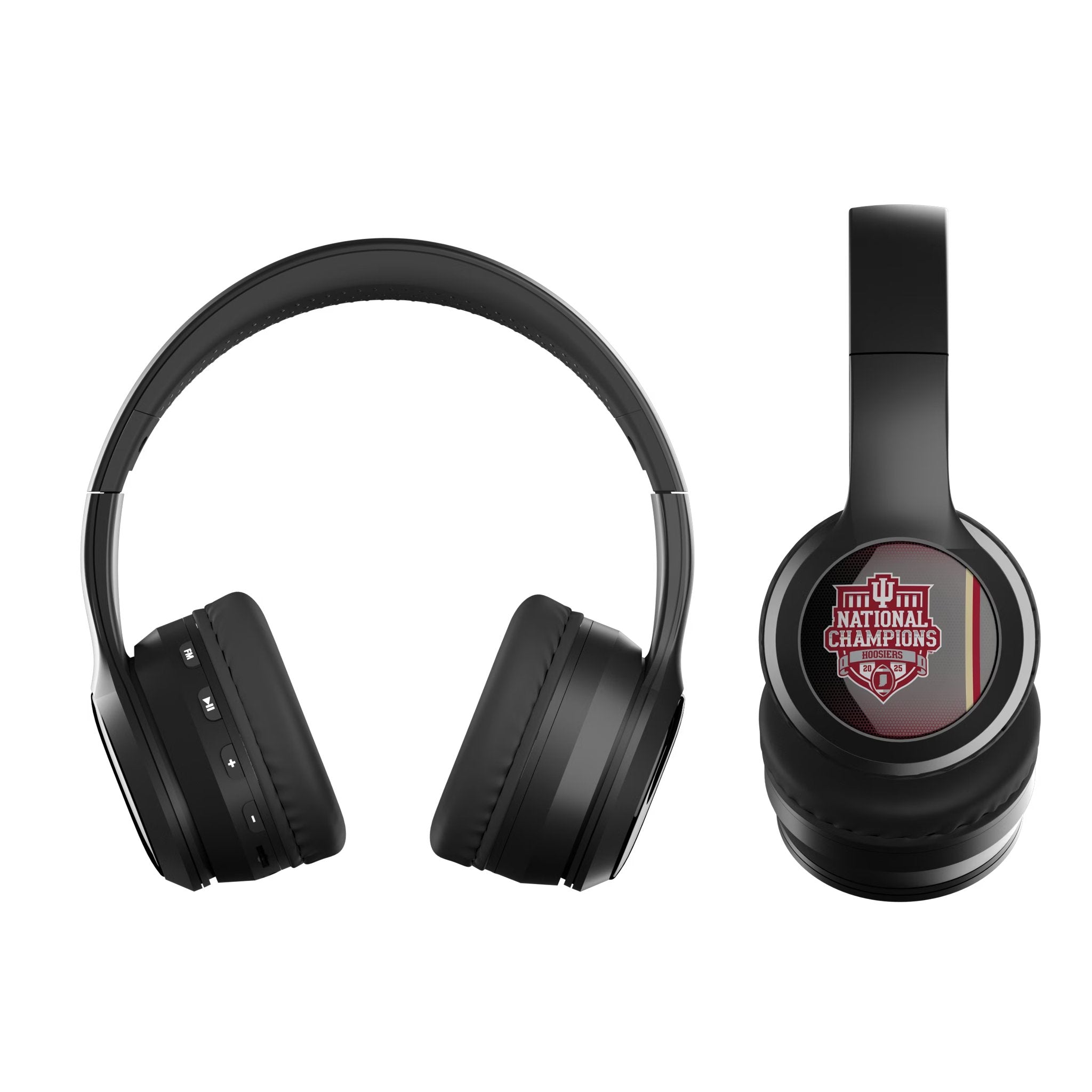 Indiana University Hoosiers 2025 College Football Playoff National Champion Wireless Over-Ear BT Headphones With Case 2