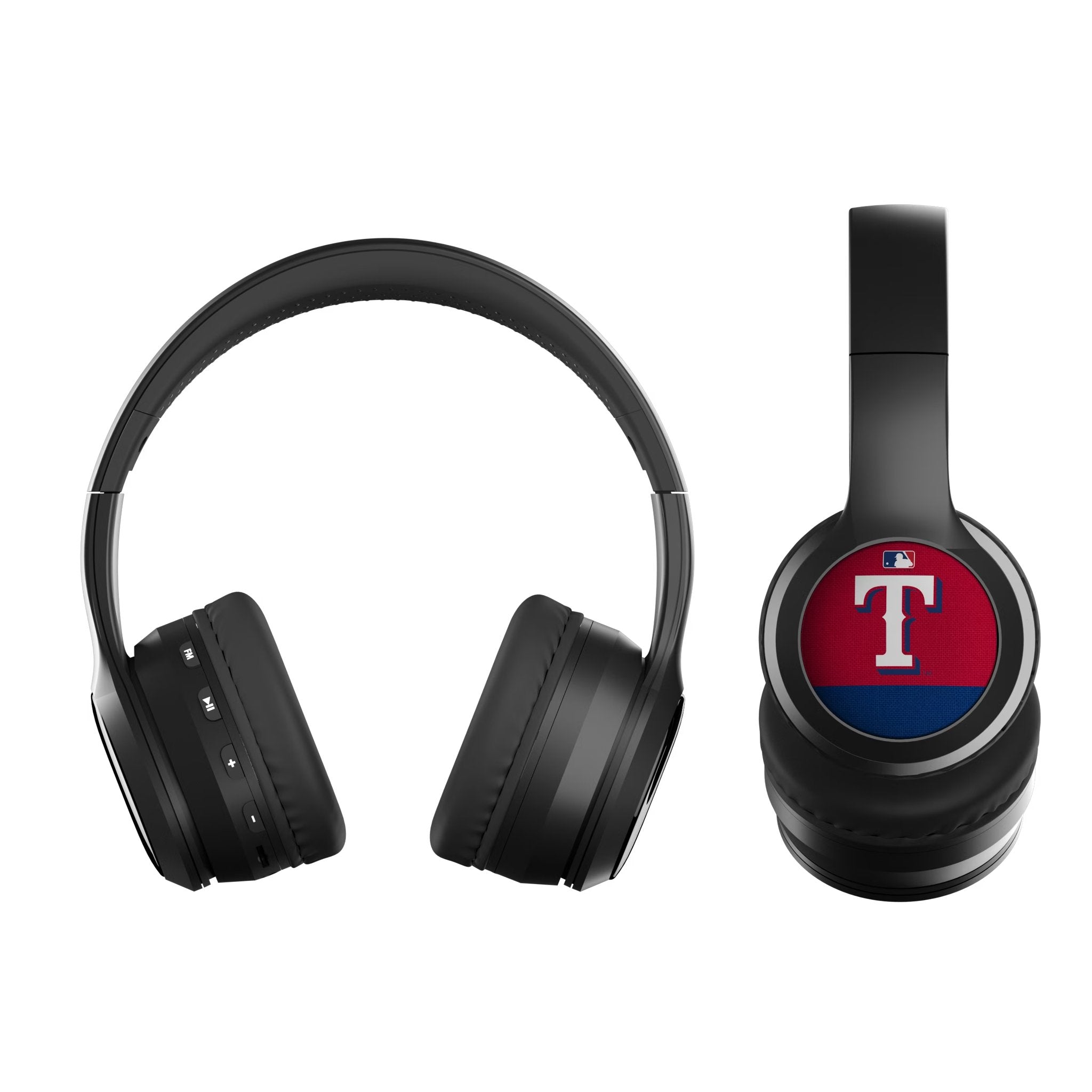 Texas Rangers Stripe Wireless Over-Ear BT Headphones With Case