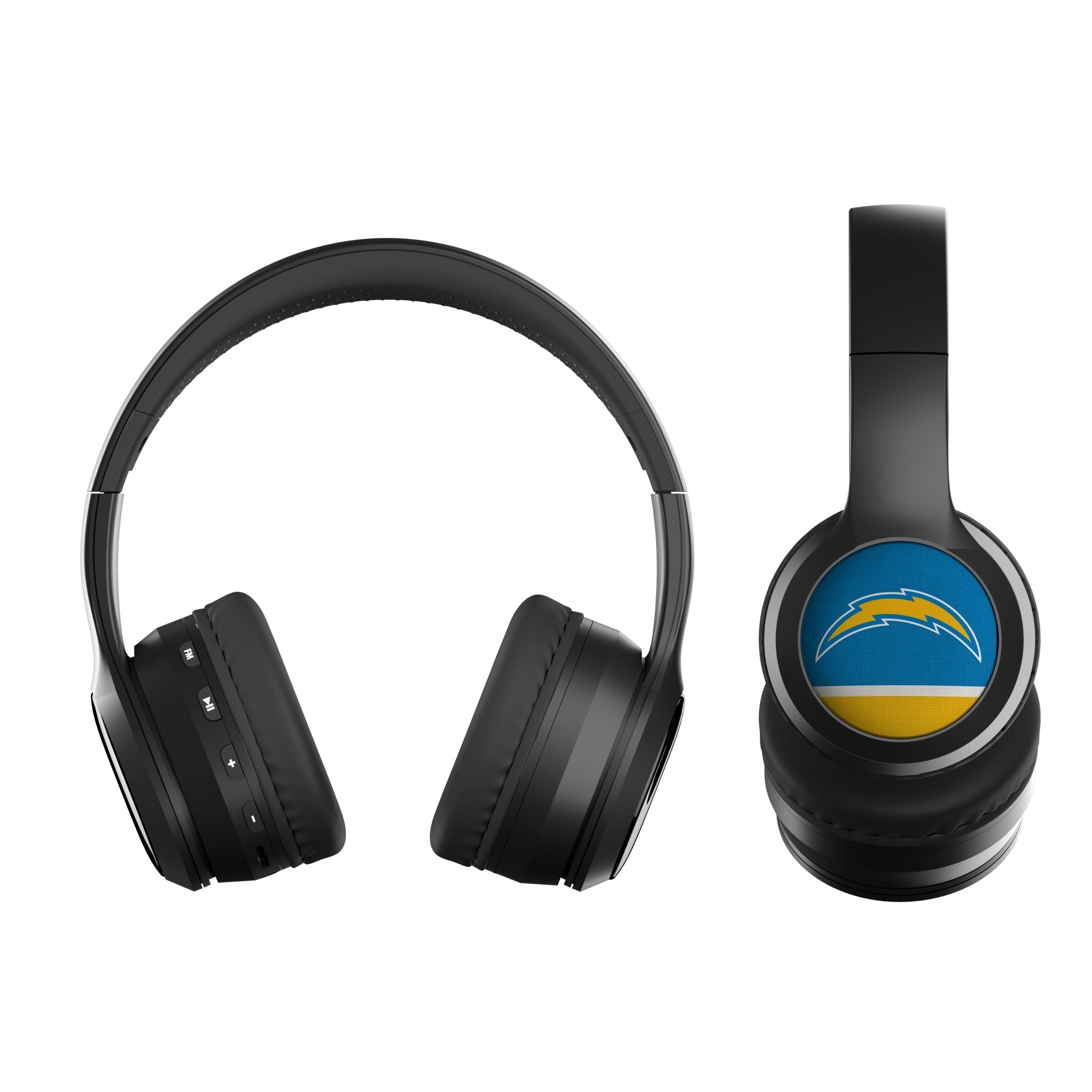 Los Angeles Chargers Stripe Wireless Over-Ear BT Headphones With Case 2