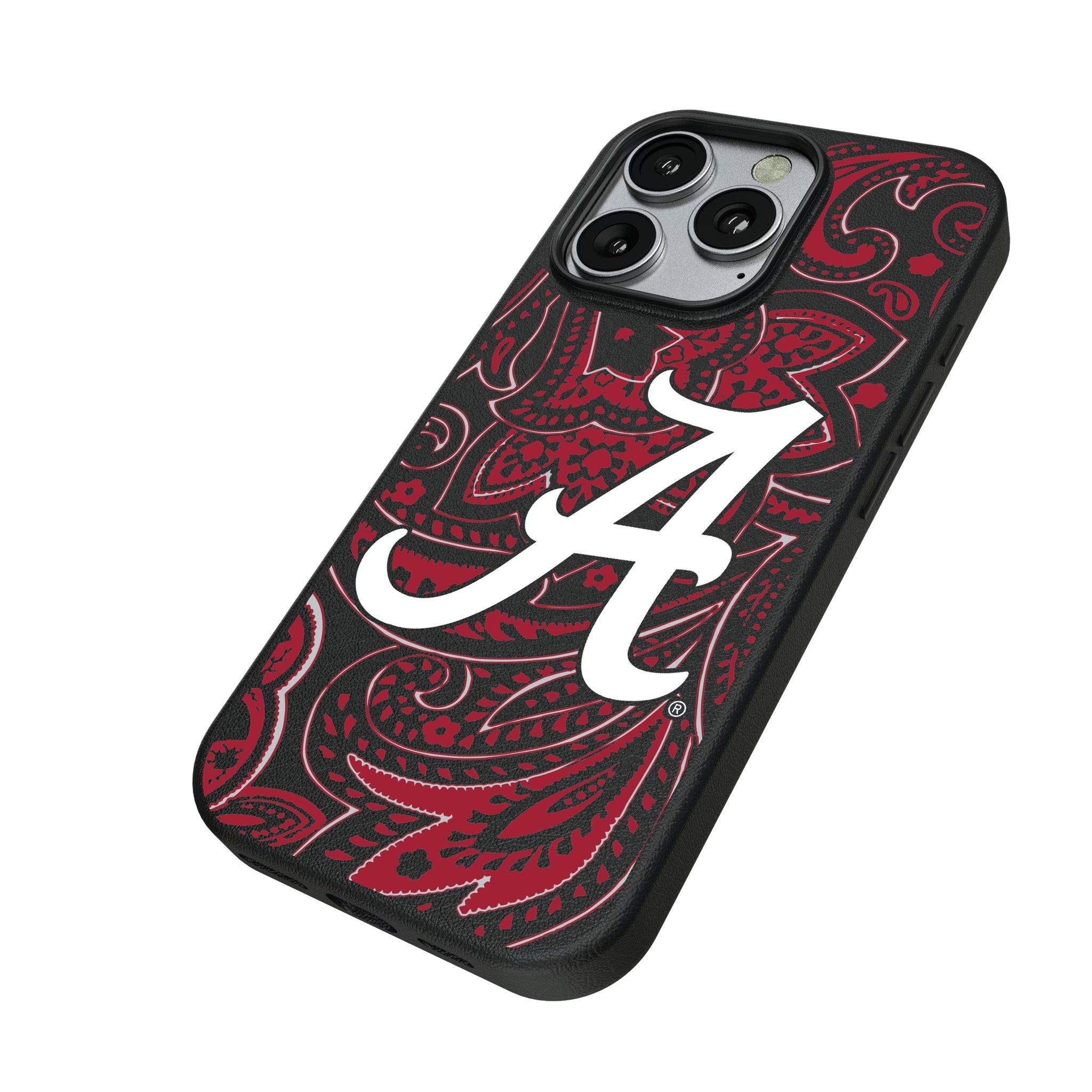 University of Alabama Crimson Tide Script A Paisley MagSafe Compatible Phone Case for Apple iPhone 2