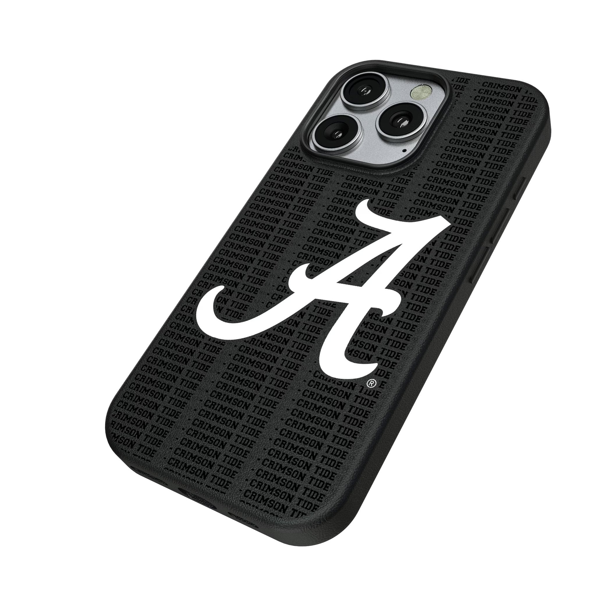University of Alabama Crimson Tide Script A Text Backdrop MagSafe Compatible Phone Case for Apple iPhone 2
