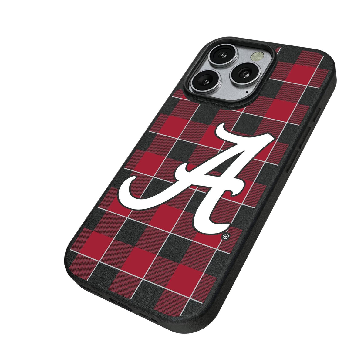 University of Alabama Crimson Tide Script A Plaid MagSafe Compatible Phone Case for Apple iPhone