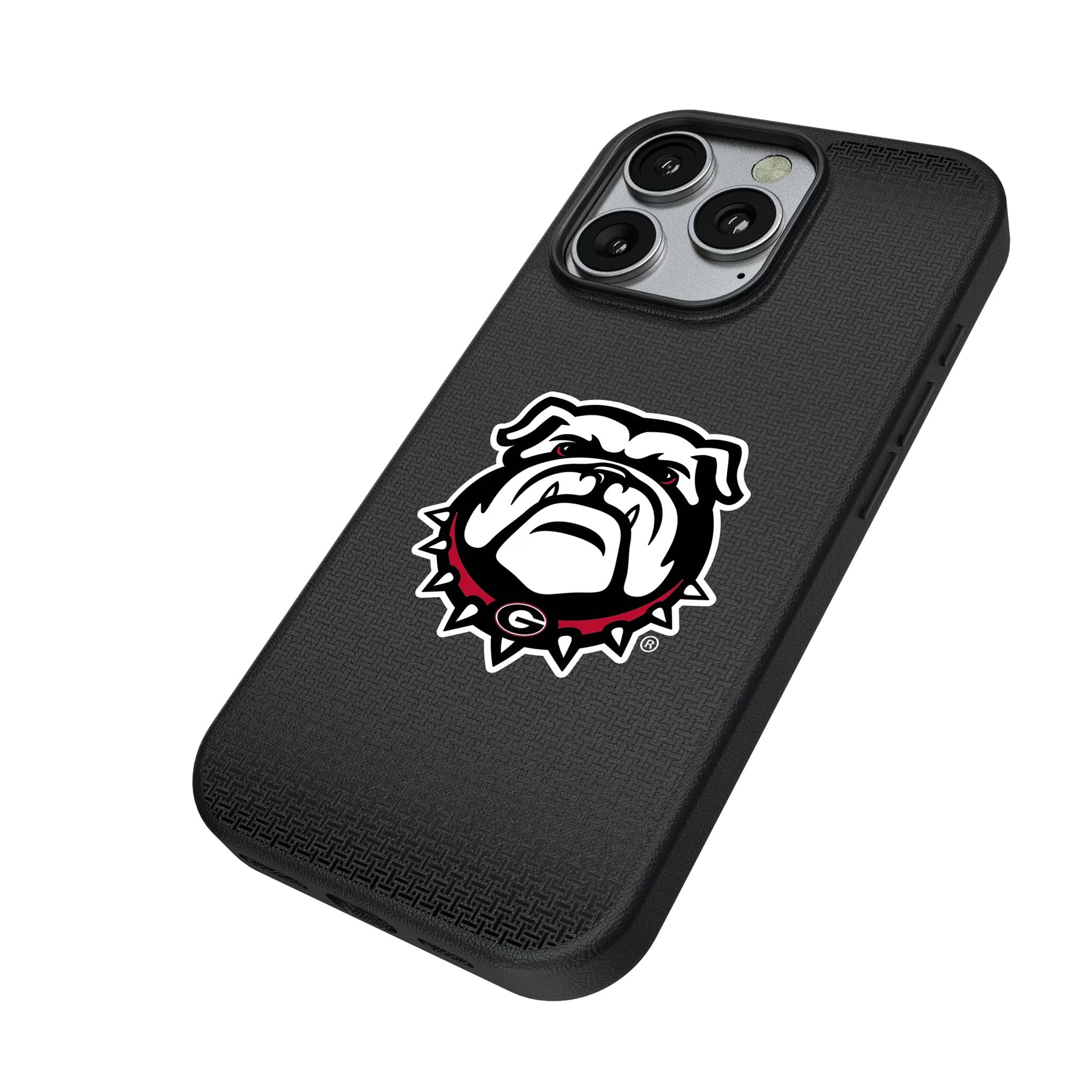 University of Georgia Bulldogs Uga Linen MagSafe Compatible Phone Case for Apple iPhone 2