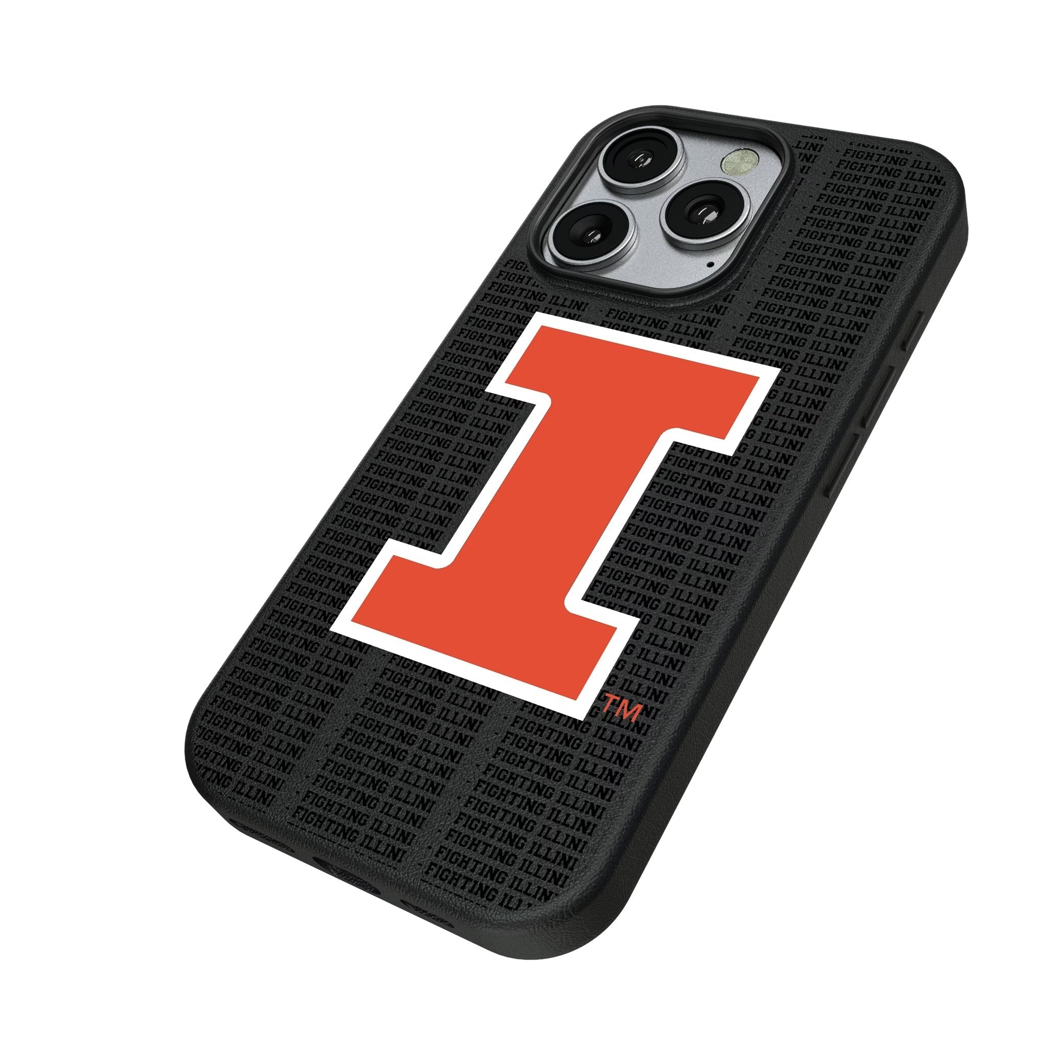 University of Illinois Fighting Illini Text Backdrop MagSafe Compatible Phone Case for Apple iPhone 2