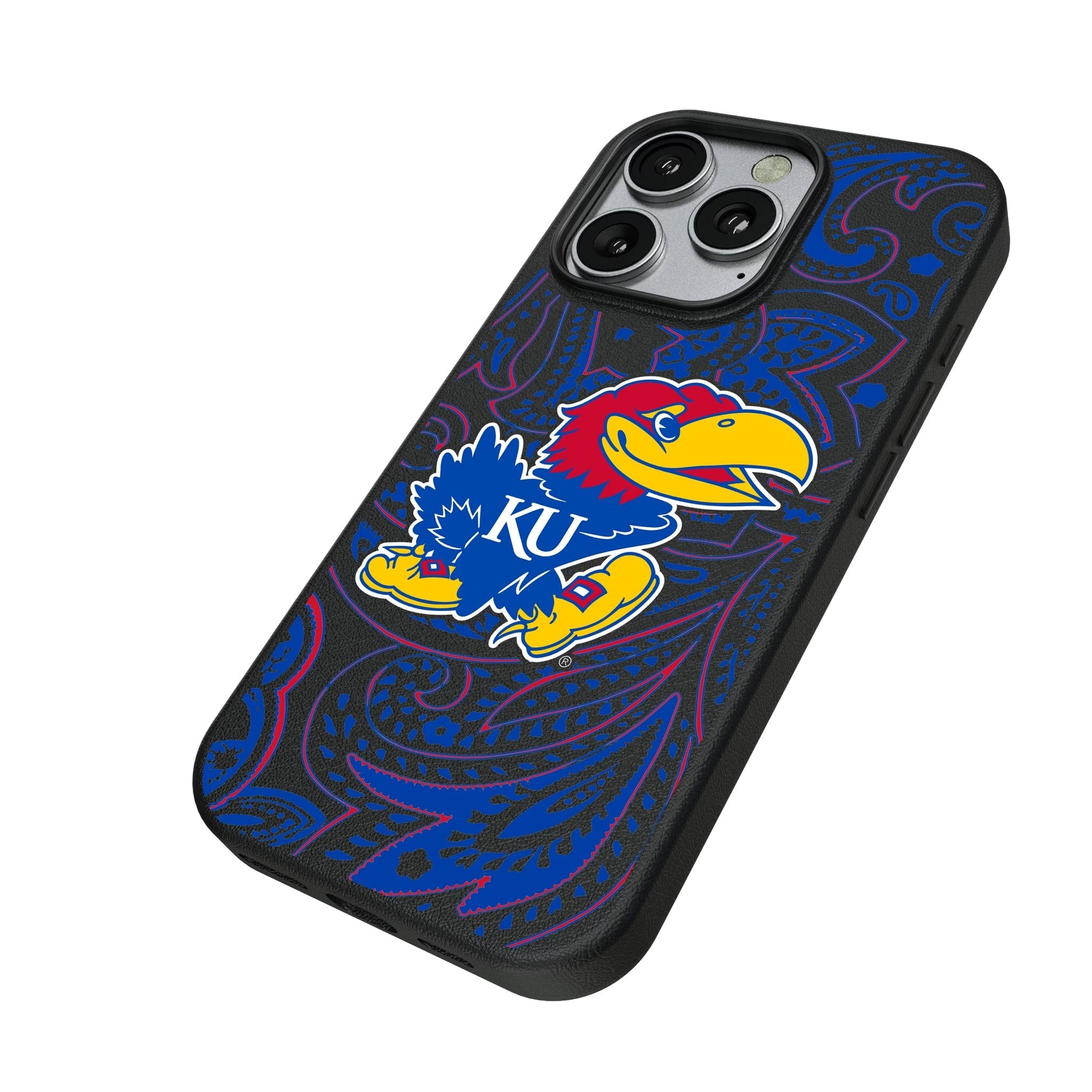 University of Kansas Jayhawks Paisley MagSafe Compatible Phone Case for Apple iPhone