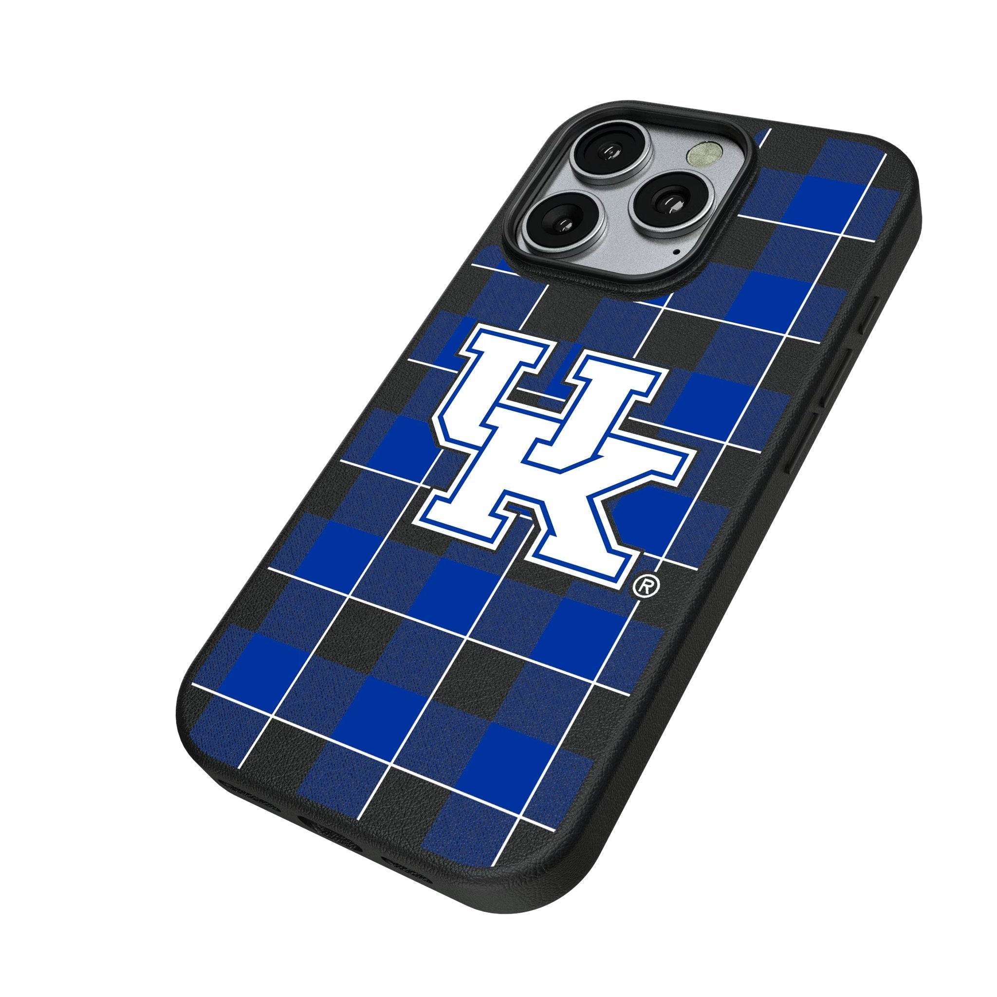 University of Kentucky Wildcats Plaid MagSafe Compatible Phone Case for Apple iPhone