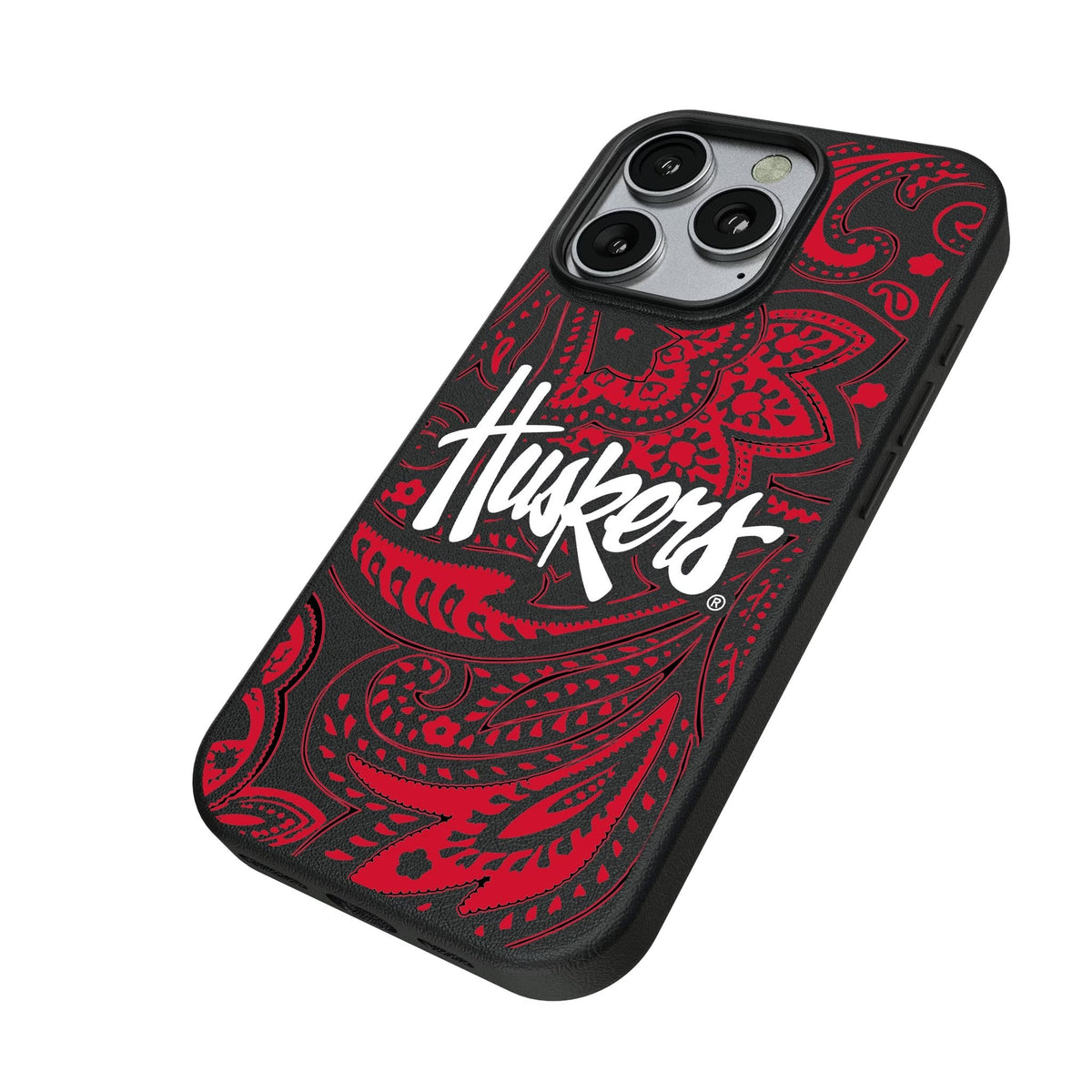 University of Nebraska Huskers Paisley MagSafe Compatible Phone Case for Apple iPhone