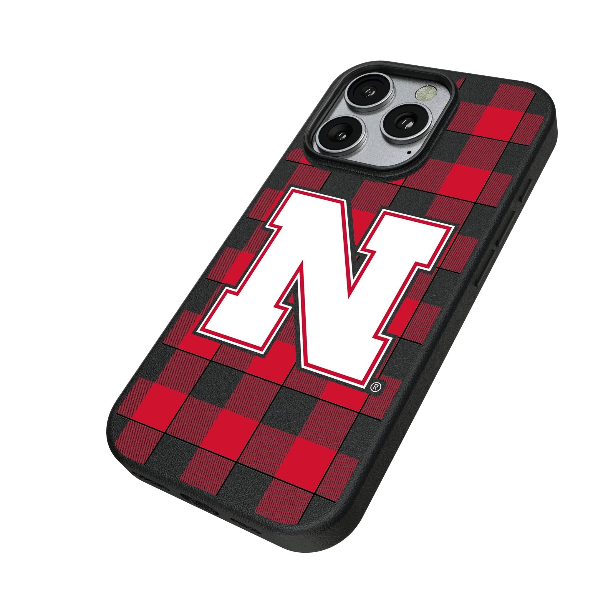 University of Nebraska Huskers Block N Plaid MagSafe Compatible Phone Case for Apple iPhone 2