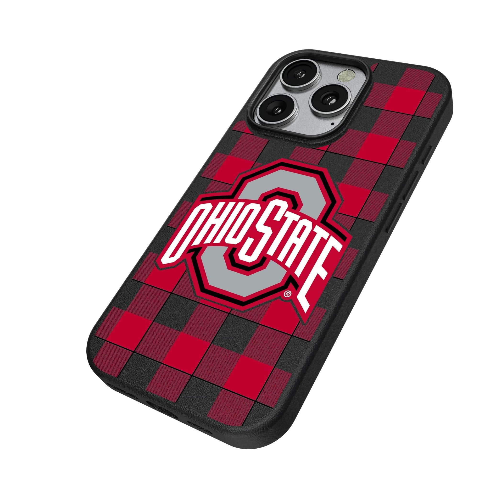 Ohio State University Buckeyes Plaid MagSafe Compatible Phone Case for Apple iPhone