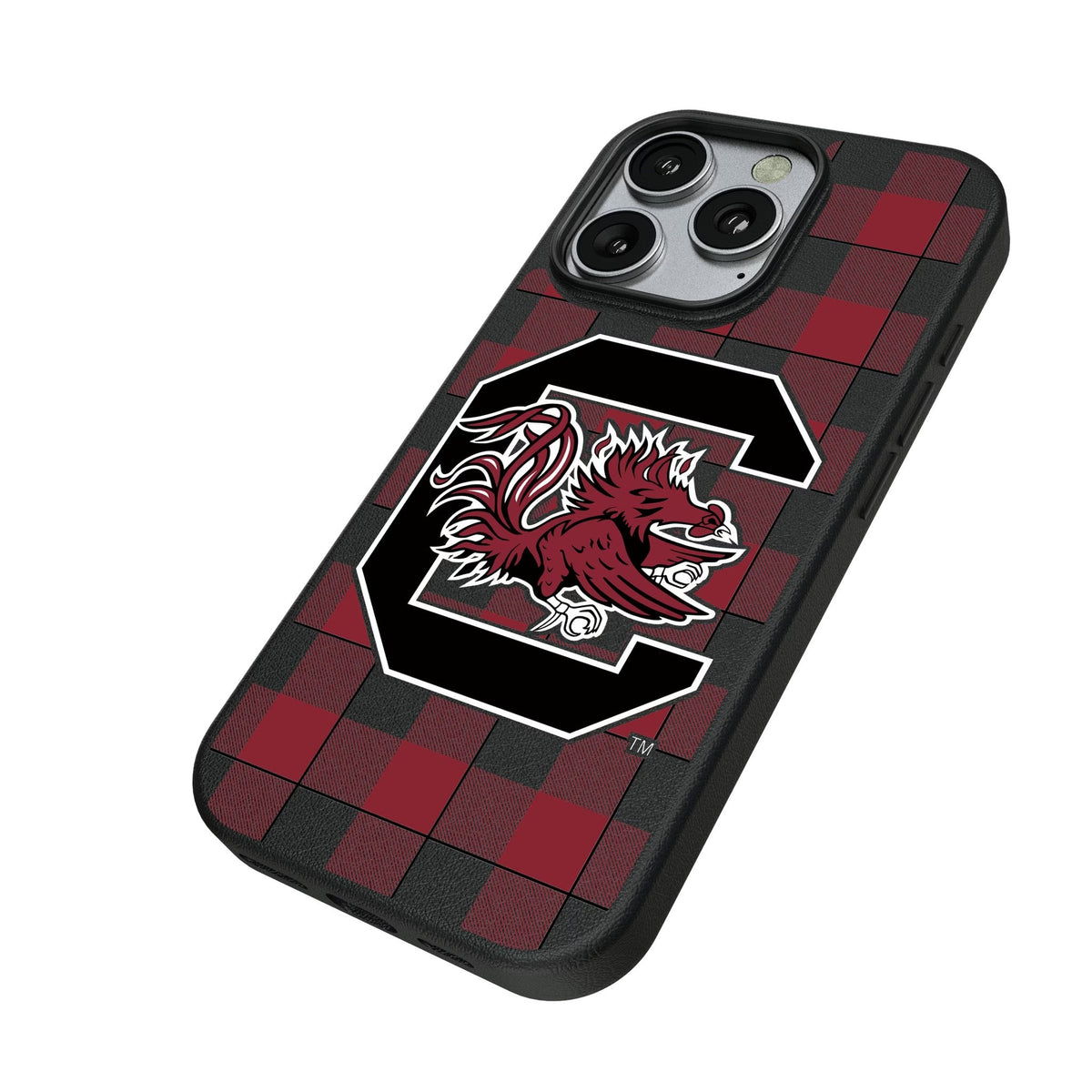 University of South Carolina Gamecocks Plaid MagSafe Compatible Phone Case for Apple iPhone 2