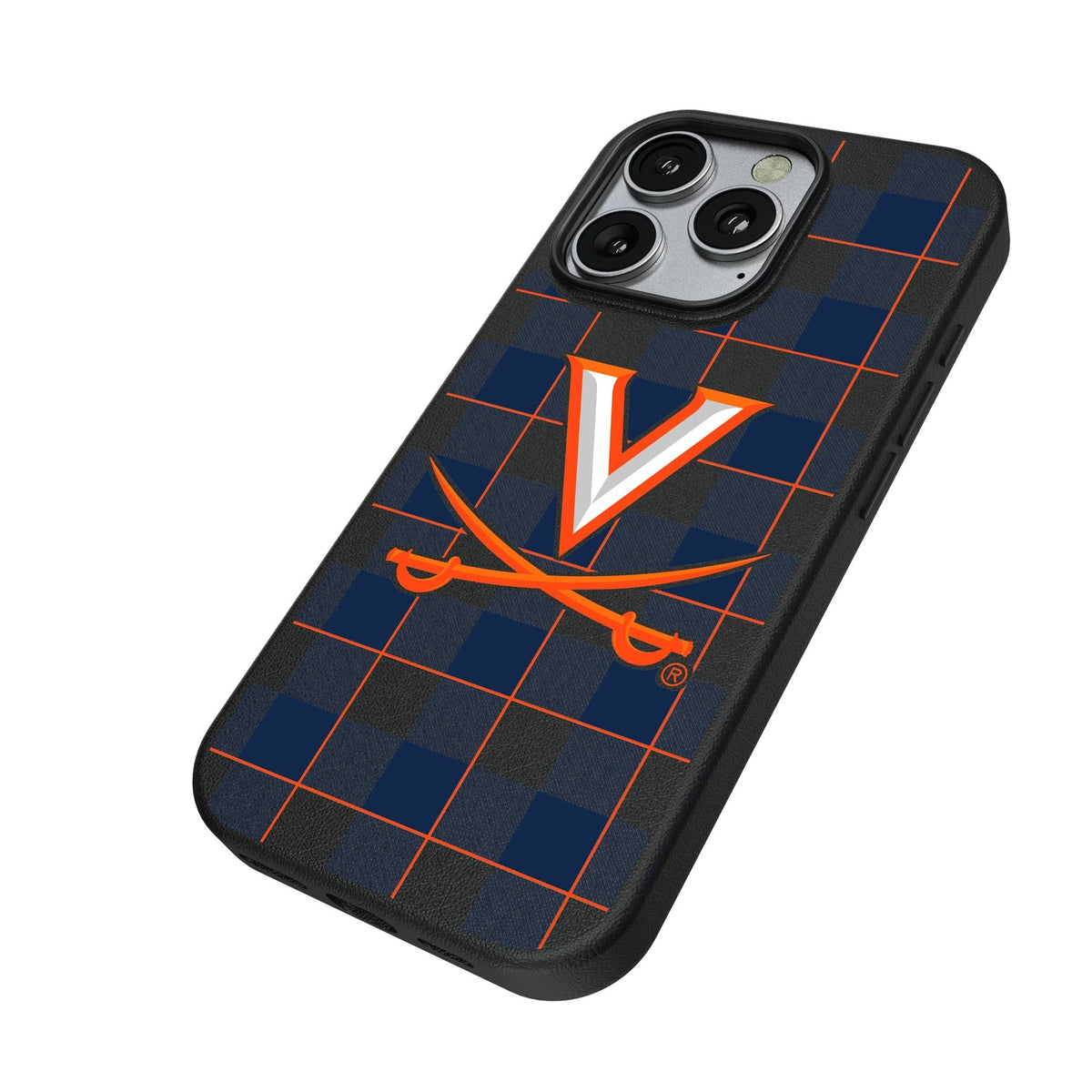 University of Virginia Cavaliers Plaid MagSafe Compatible Phone Case for Apple iPhone