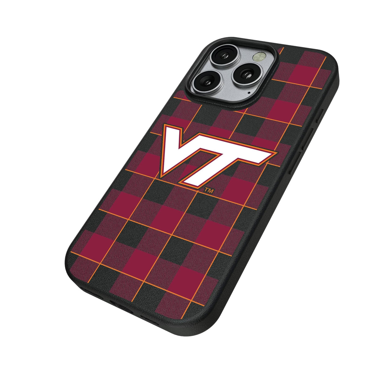 Virginia Tech Hokies Plaid MagSafe Compatible Phone Case for Apple iPhone