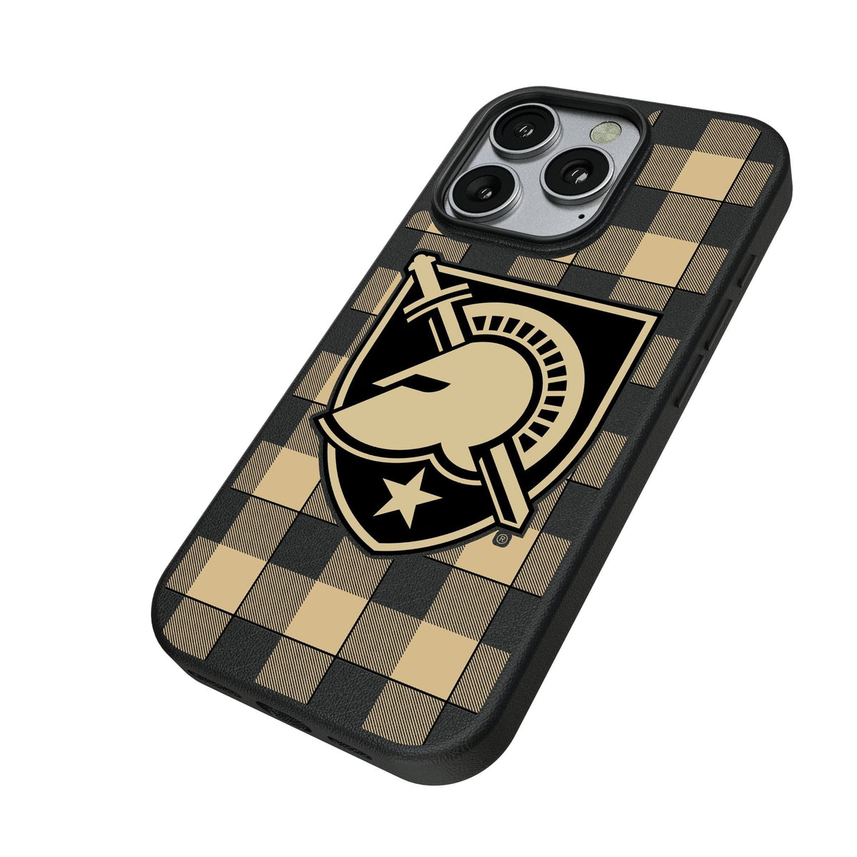 United States Military Academy Black Knights Plaid MagSafe Compatible Phone Case for Apple iPhone 2