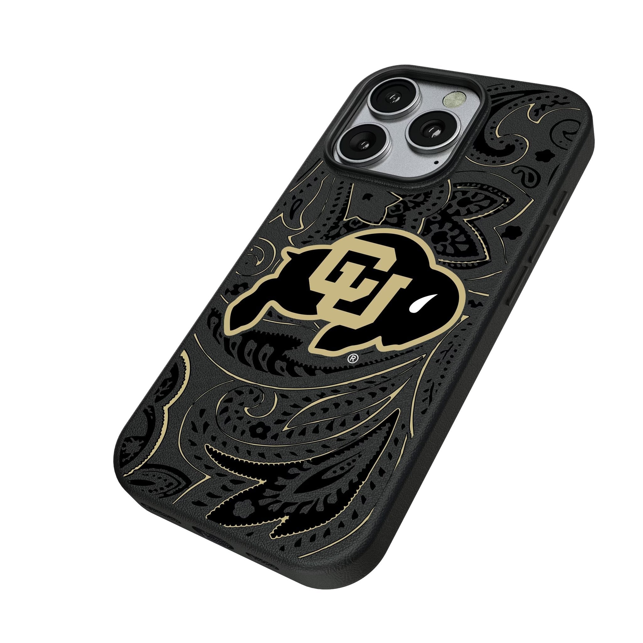 University of Colorado Buffaloes Paisley MagSafe Compatible Phone Case for Apple iPhone 2