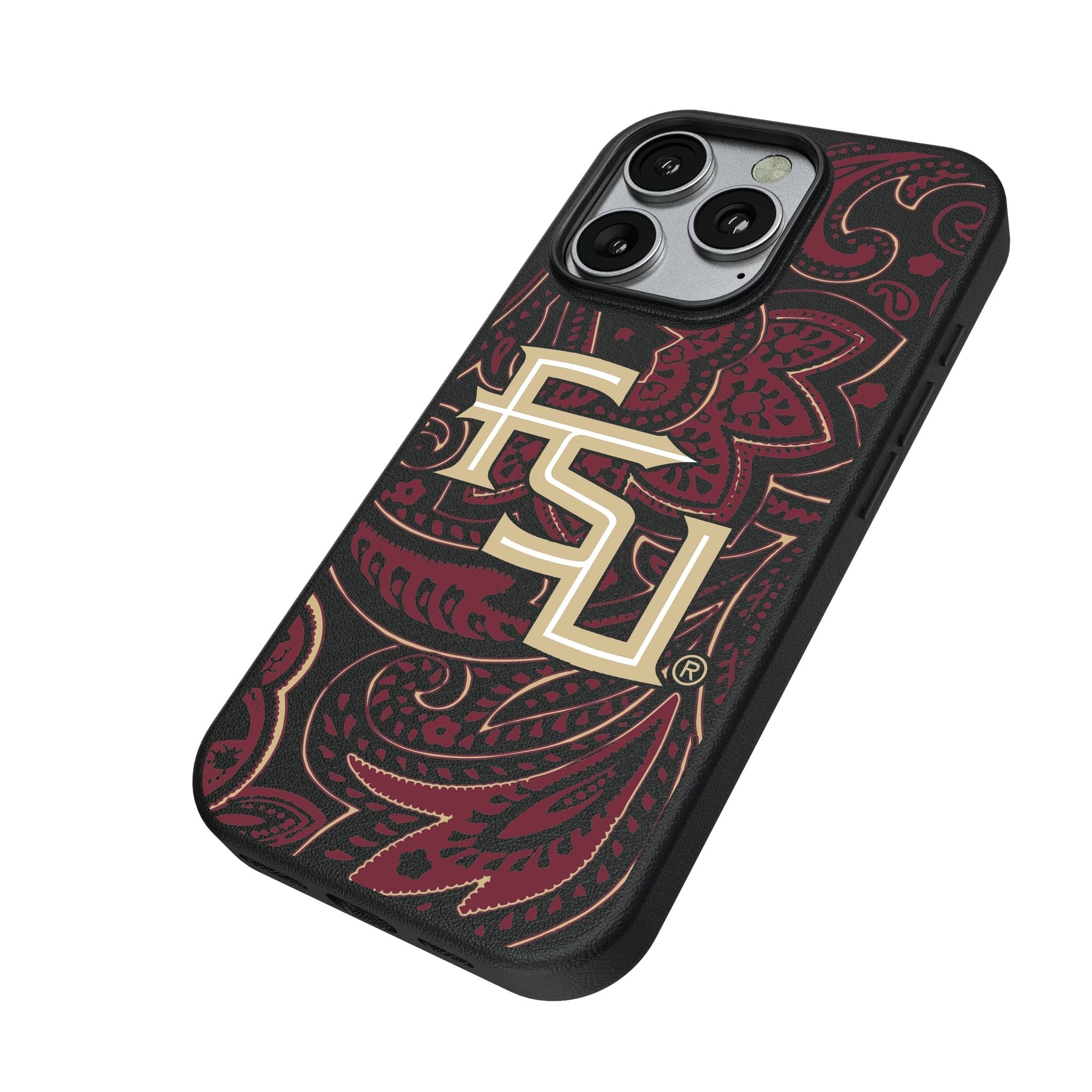 Florida State University Seminoles Athletic Wordmark Paisley MagSafe Compatible Phone Case for Apple iPhone 2