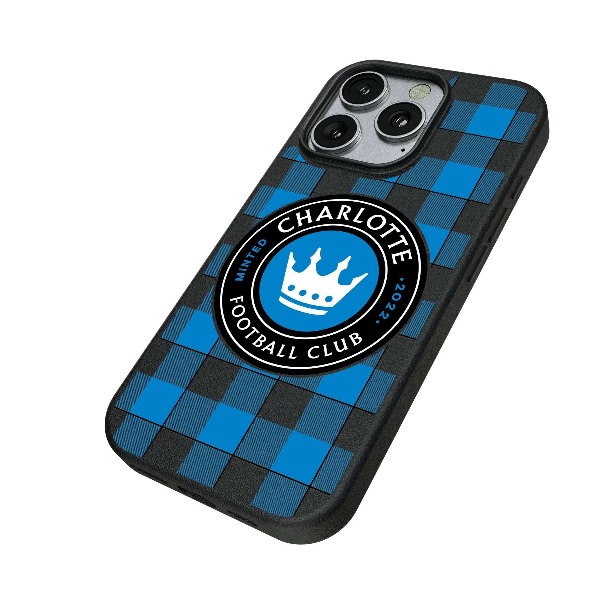 Charlotte FC Plaid MagSafe Compatible Phone Case for Apple iPhone