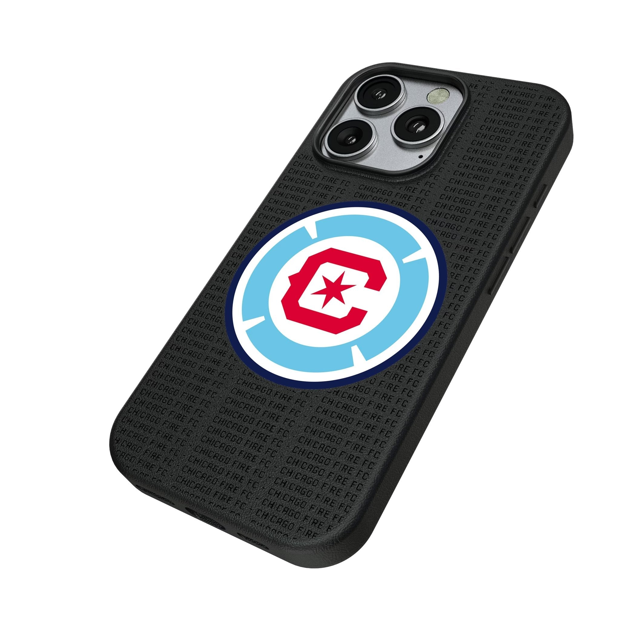 Chicago Fire Text Backdrop MagSafe Compatible Phone Case for Apple iPhone