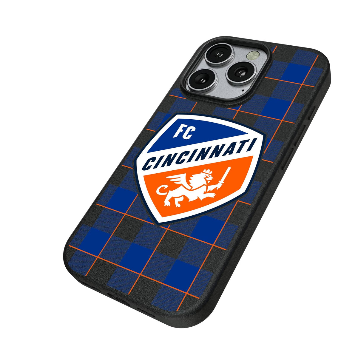 FC Cincinnati Plaid MagSafe Compatible Phone Case for Apple iPhone