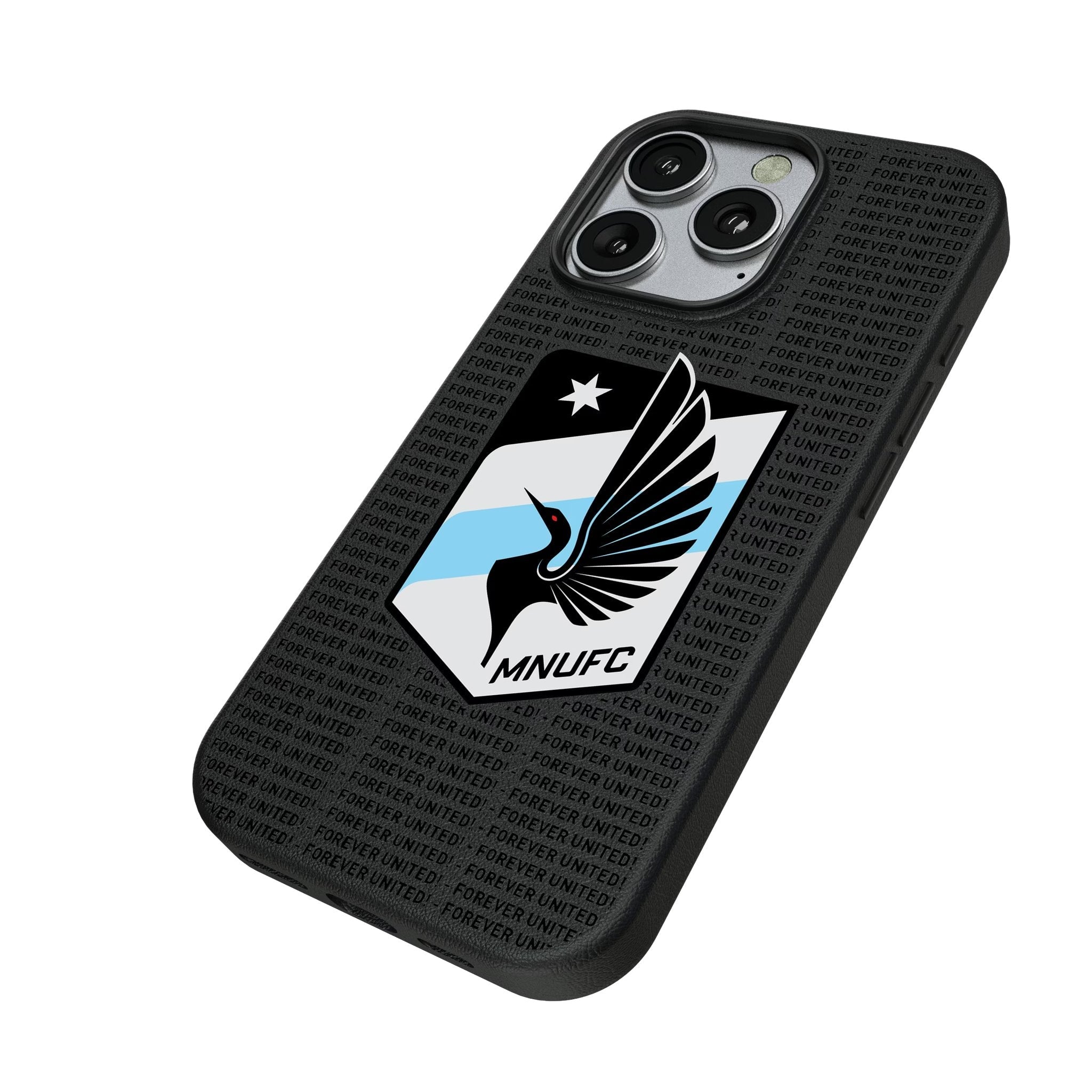 Minnesota United FC Text Backdrop MagSafe Compatible Phone Case for Apple iPhone 2