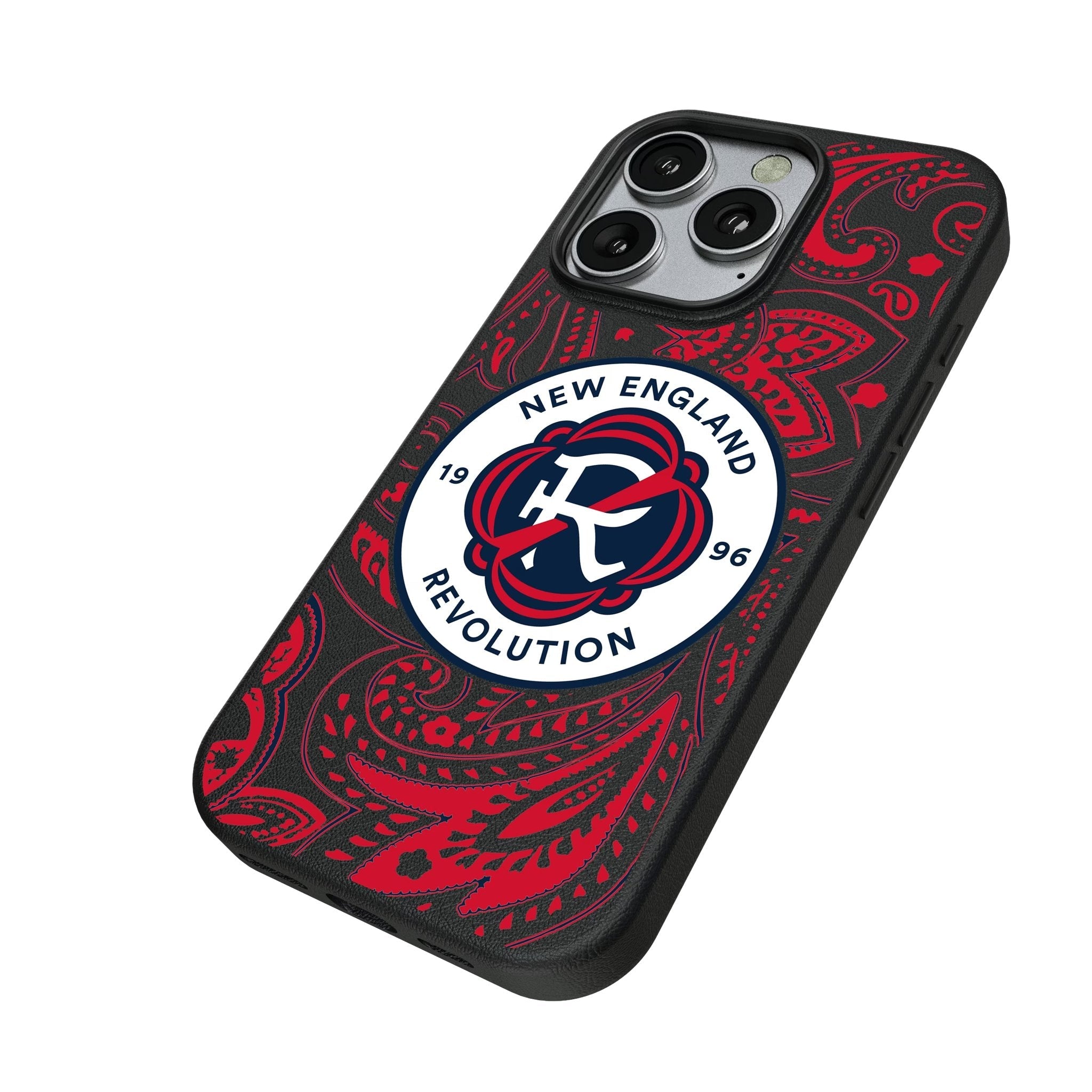 New England Revolution Paisley MagSafe Compatible Phone Case for Apple iPhone